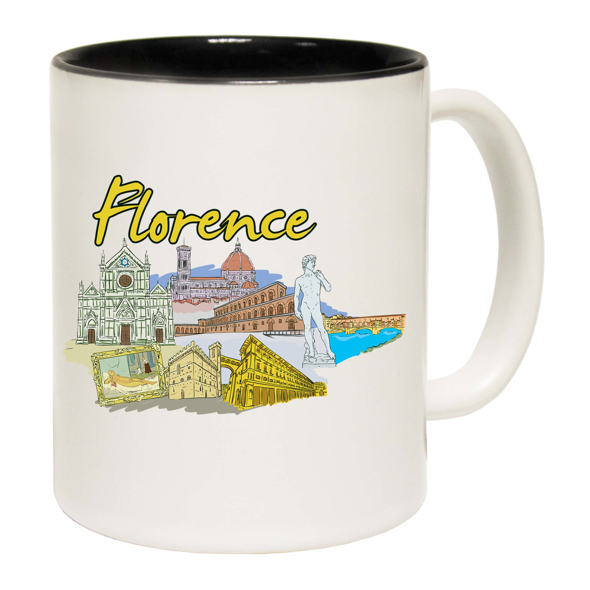 Florence Italy Country Flag Destination - Funny Coffee Mug