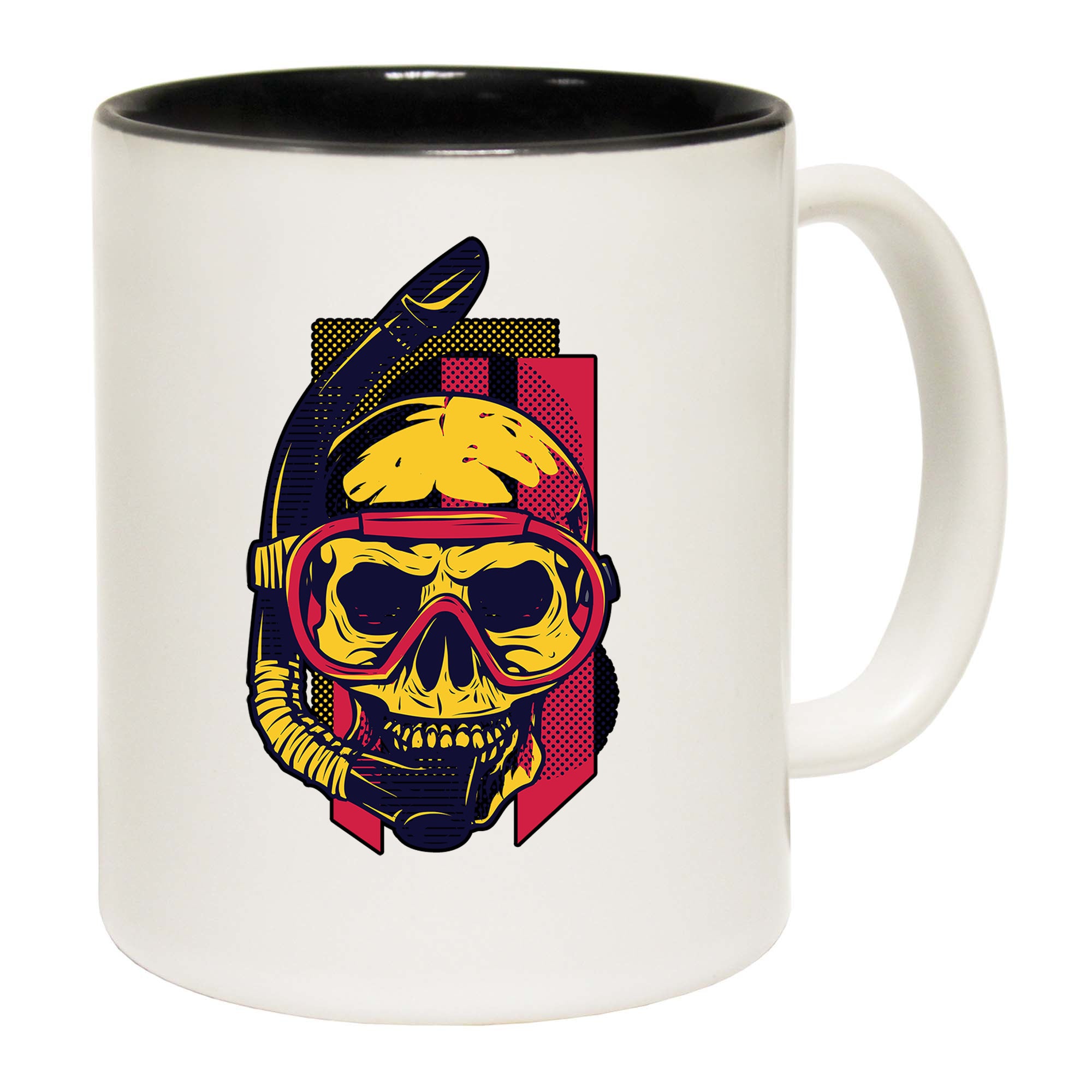 Retro Skull Diver Open Water - Funny Coffee Mug