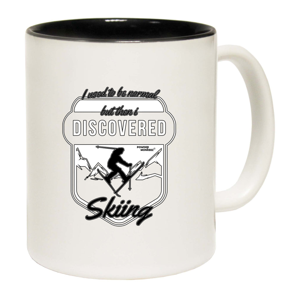 Pm I Used To Be Normal Skiing - Funny Coffee Mug