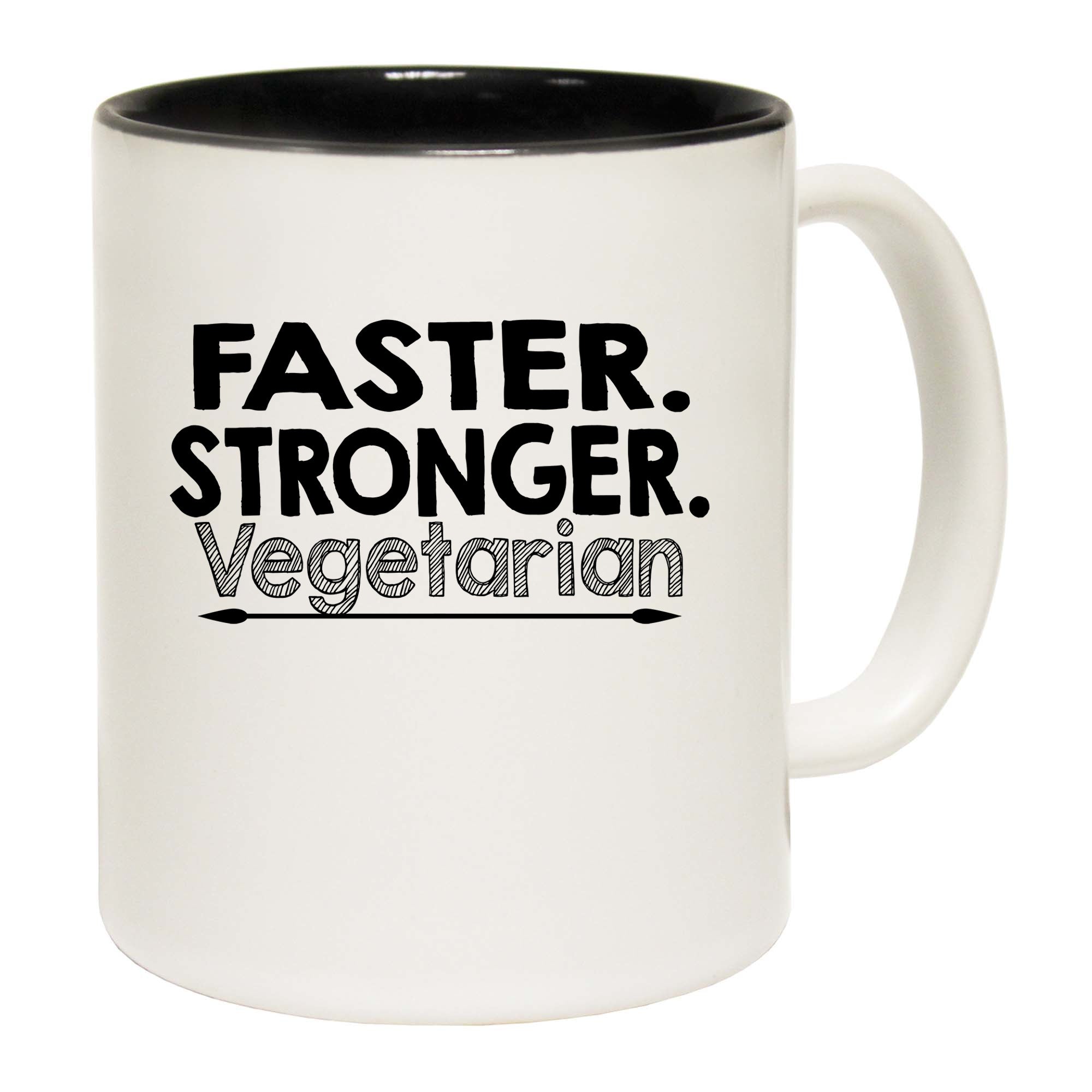 Faster Stronger Vegetarian - Funny Coffee Mug