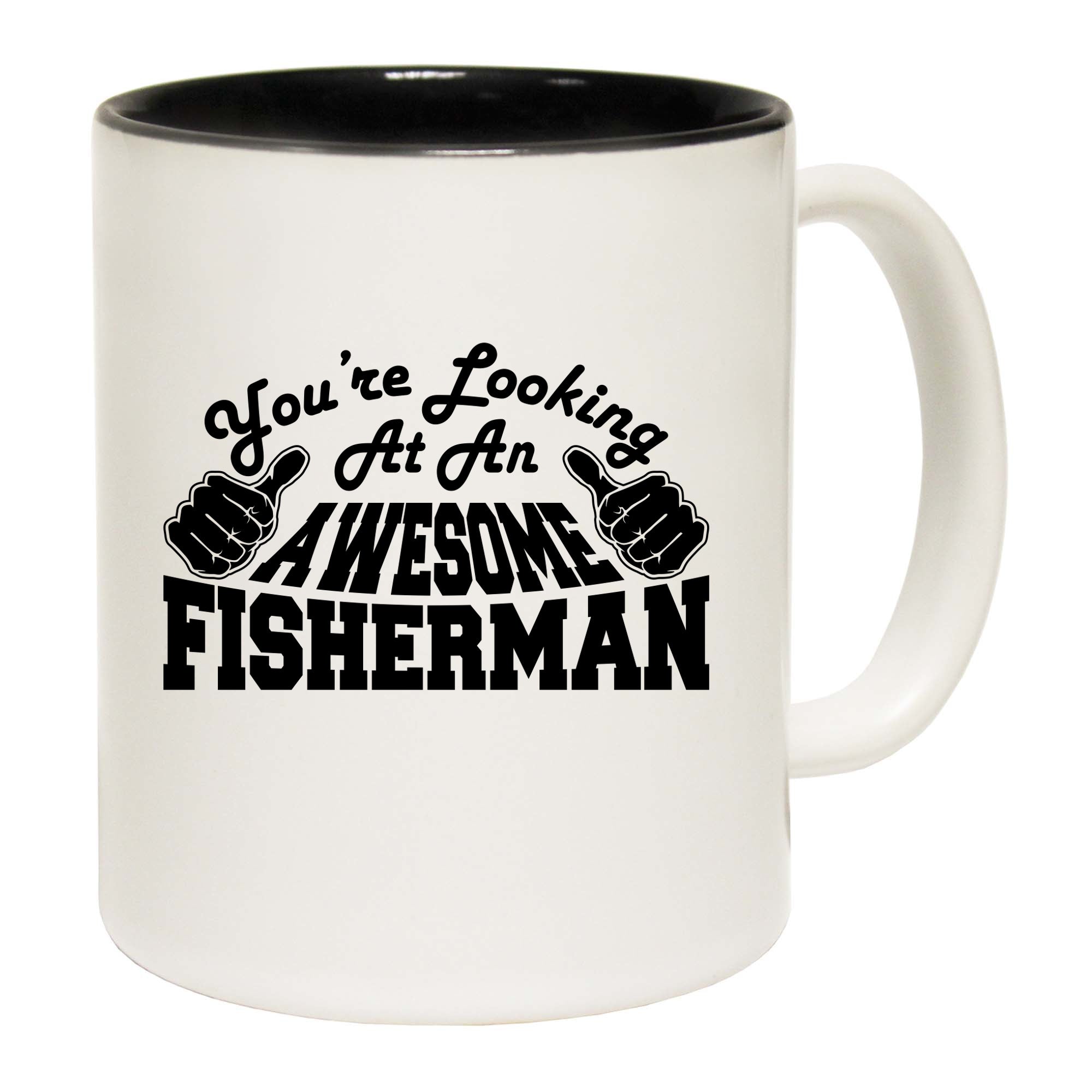 Youre Looking At An Awesome Fisherman - Funny Coffee Mug