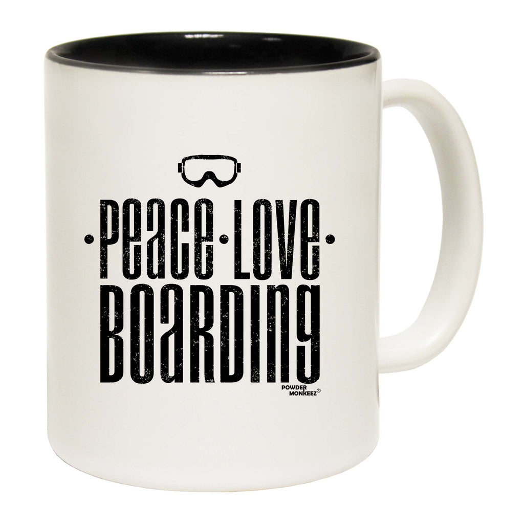 Pm Peace Love Boarding - Funny Coffee Mug
