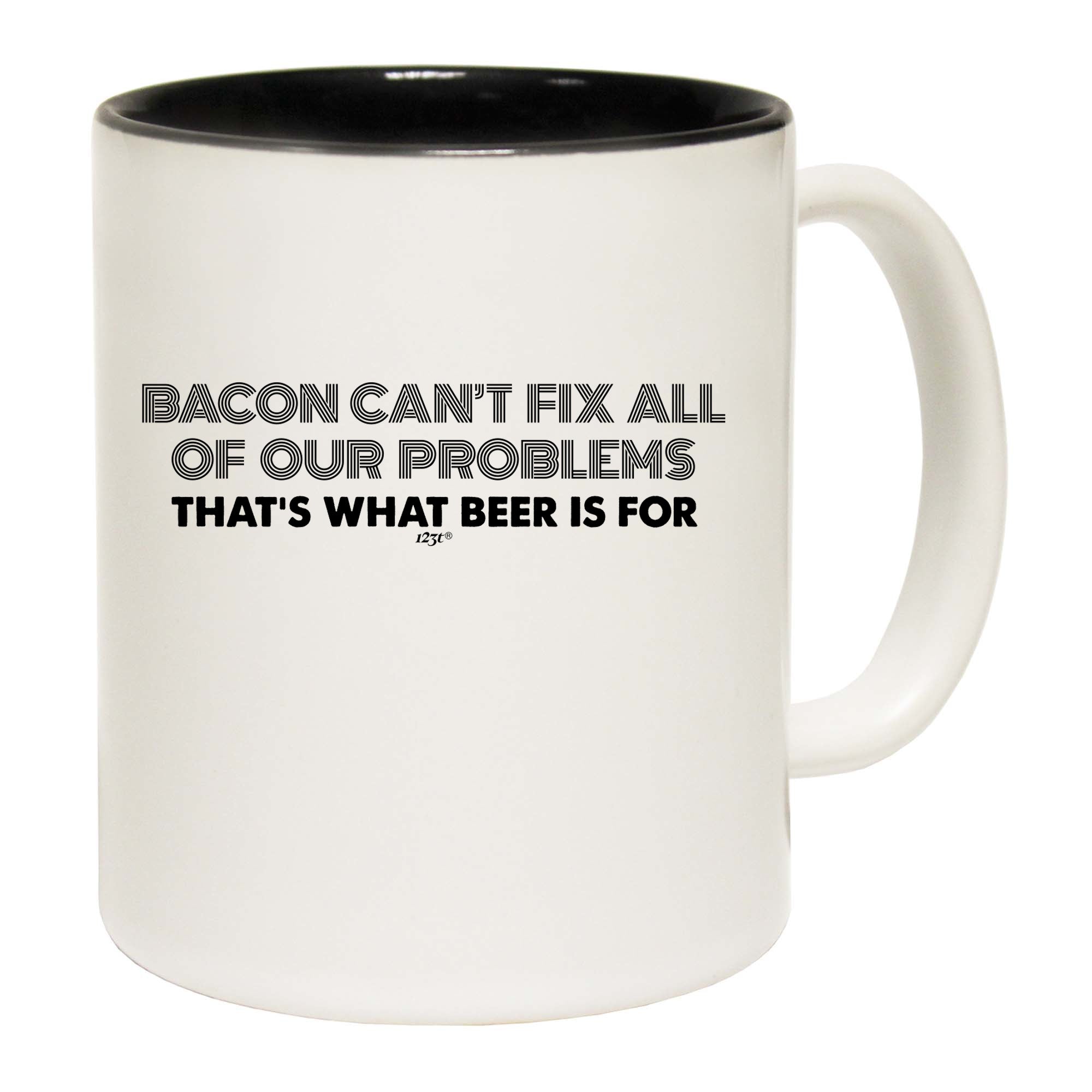Bacon Cant Fix All Of Our Problems Beer - Funny Coffee Mug Cup