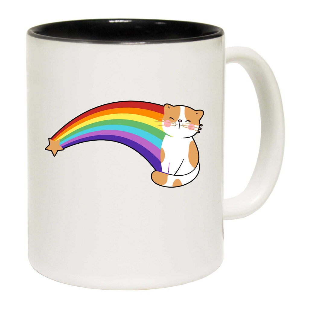Retro Rainbow Cat - Funny Coffee Mug