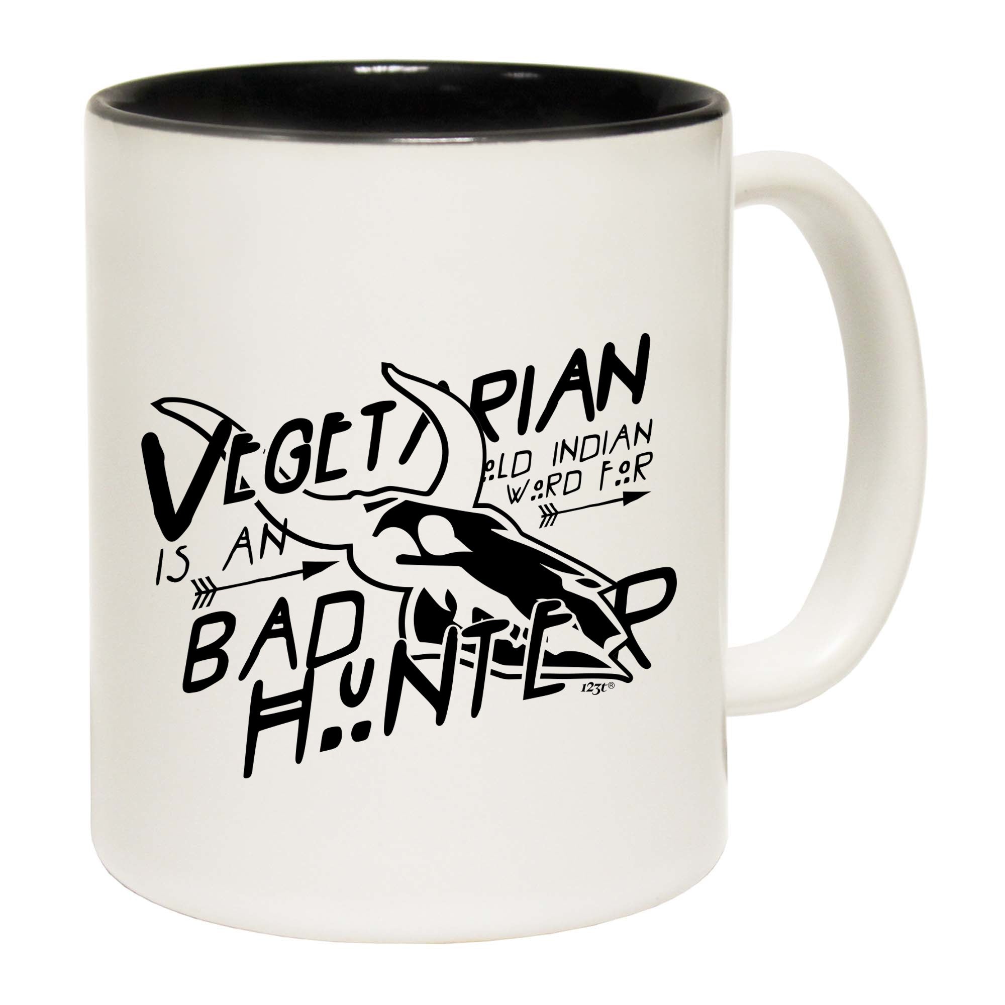 Vegetarian Old Indian Bad Hunter - Funny Coffee Mug