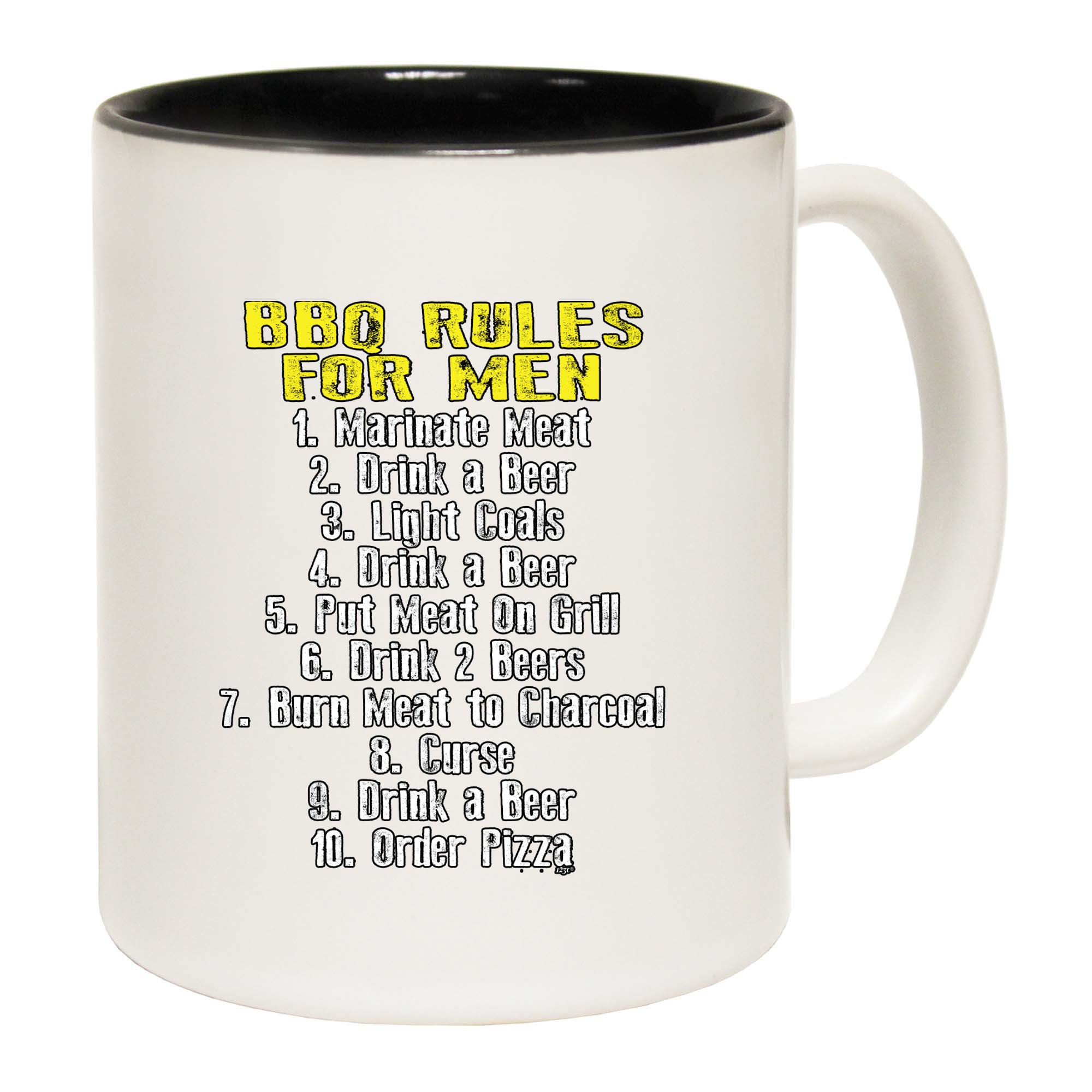 Bbq Barbeque Rules For Men - Funny Coffee Mug Cup