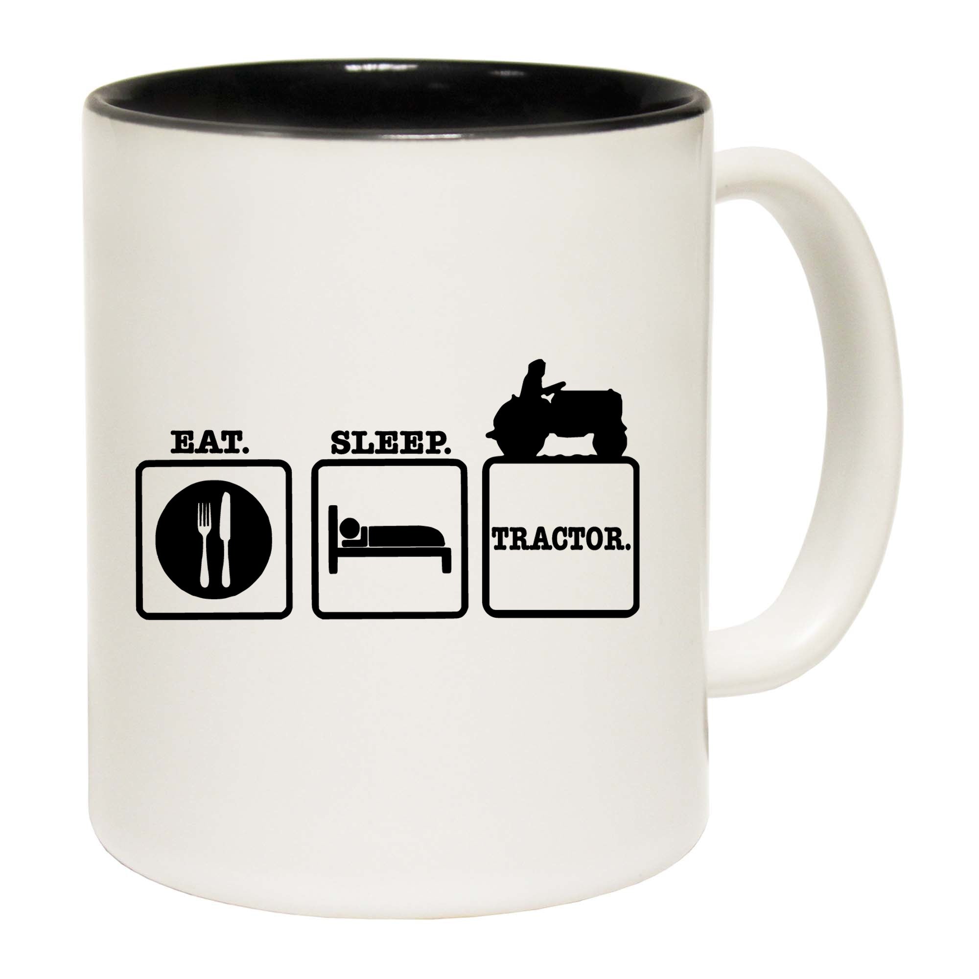 Eat Sleep Tractor - Funny Coffee Mug