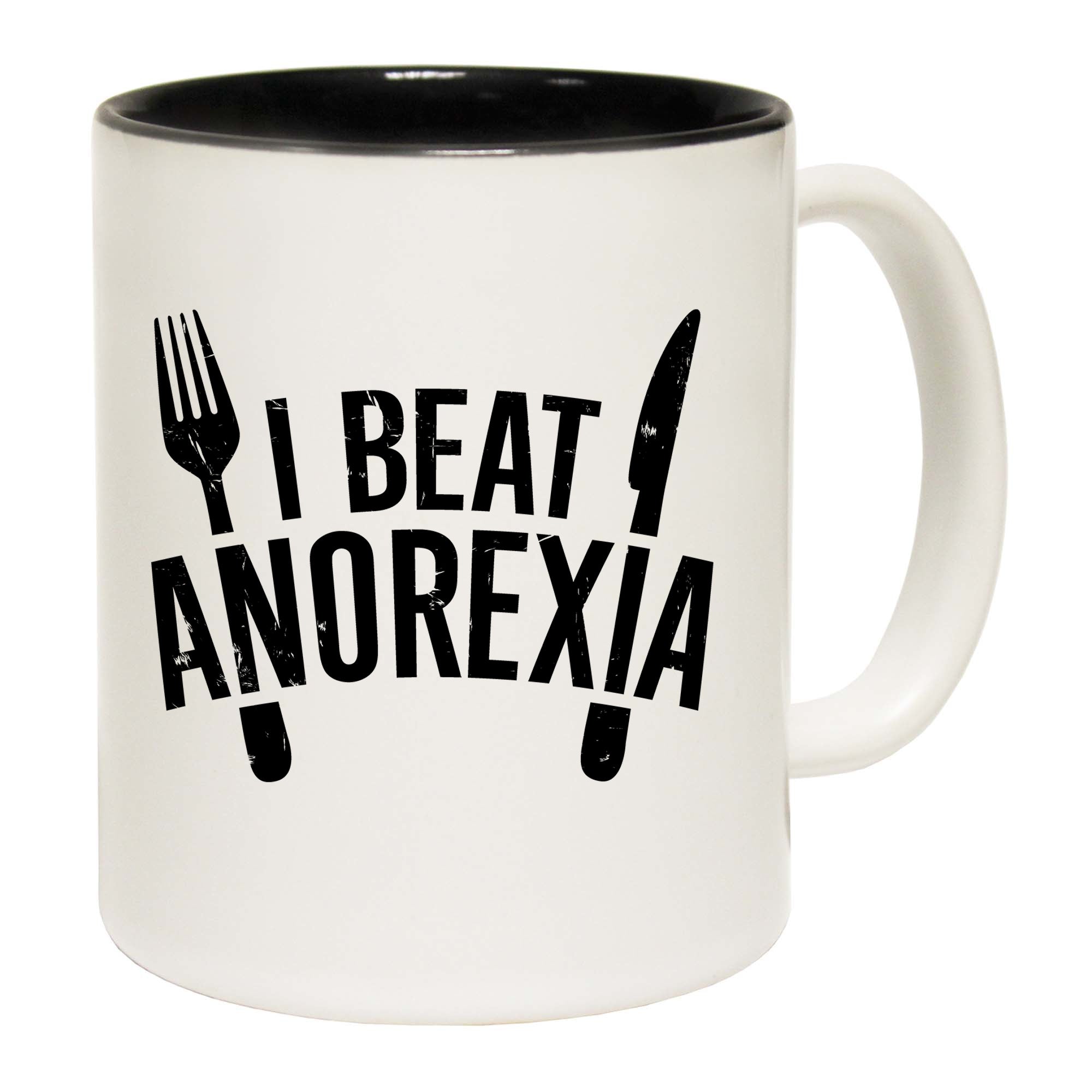 I Beat Anorexia - Funny Coffee Mug