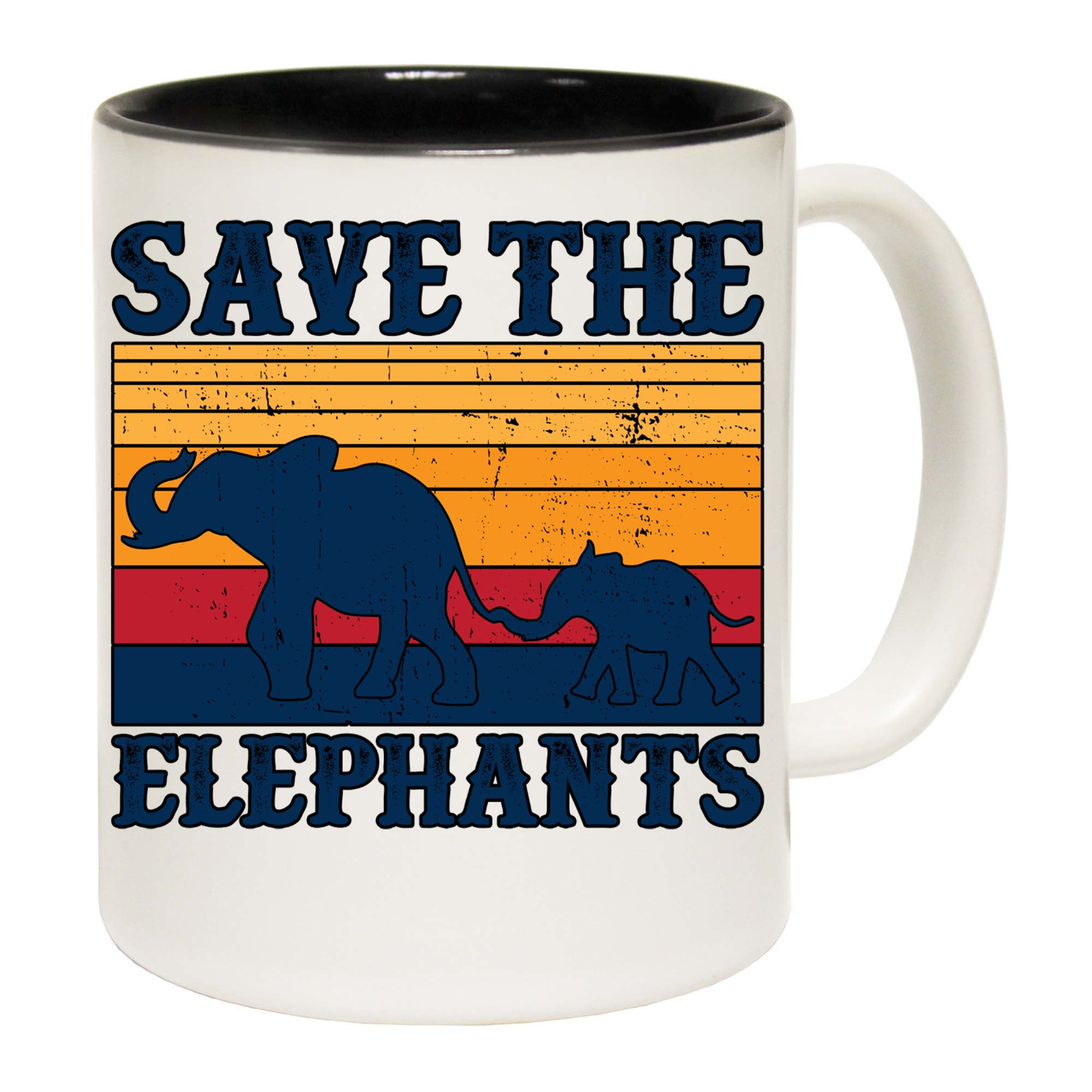 Save The Elephants Animal - Funny Coffee Mug