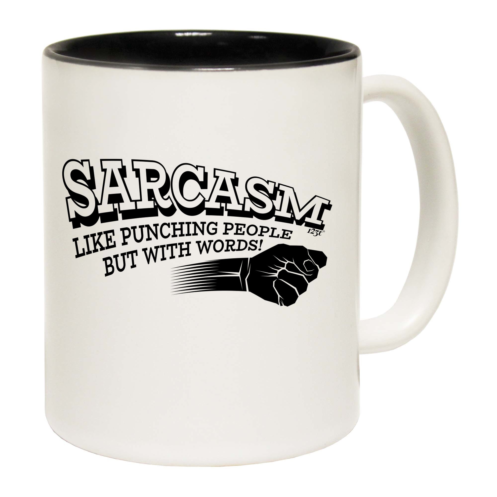 Sarcasm Like Punching People But With Words - Funny Coffee Mug