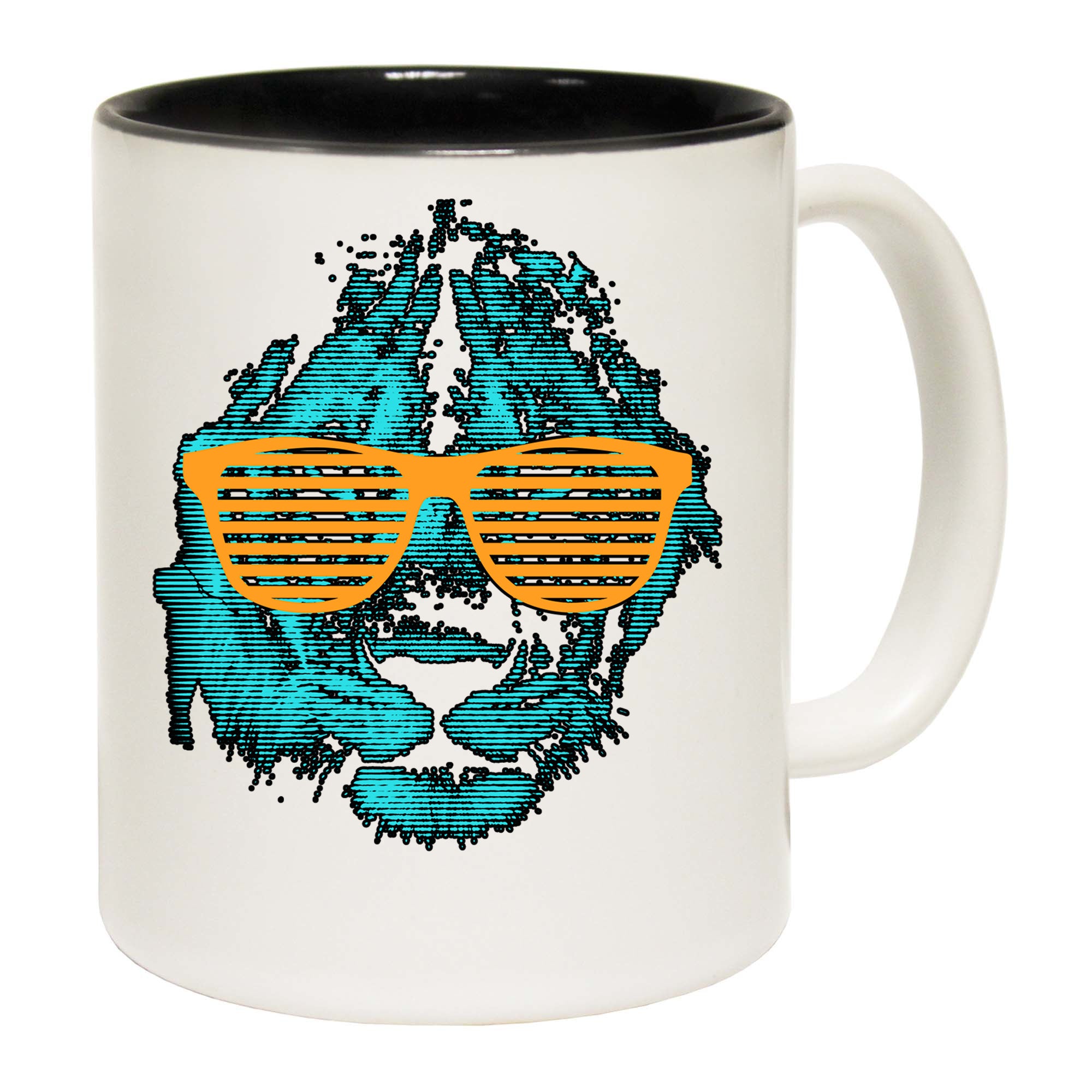 Raving Retro Lion - Funny Coffee Mug