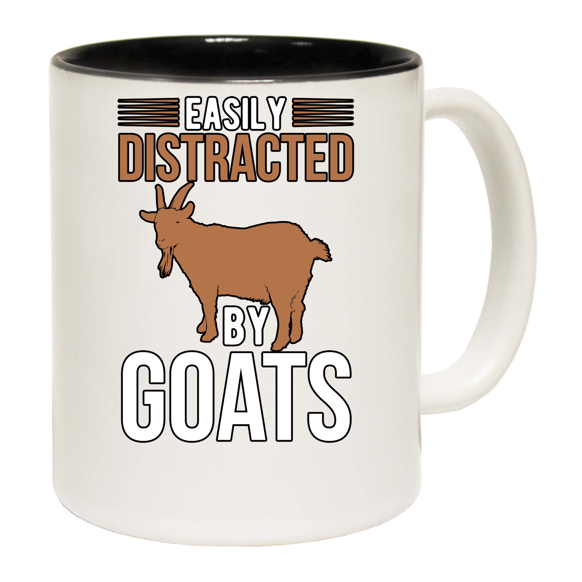 Goats Easily Distracted By Goats - Funny Coffee Mug