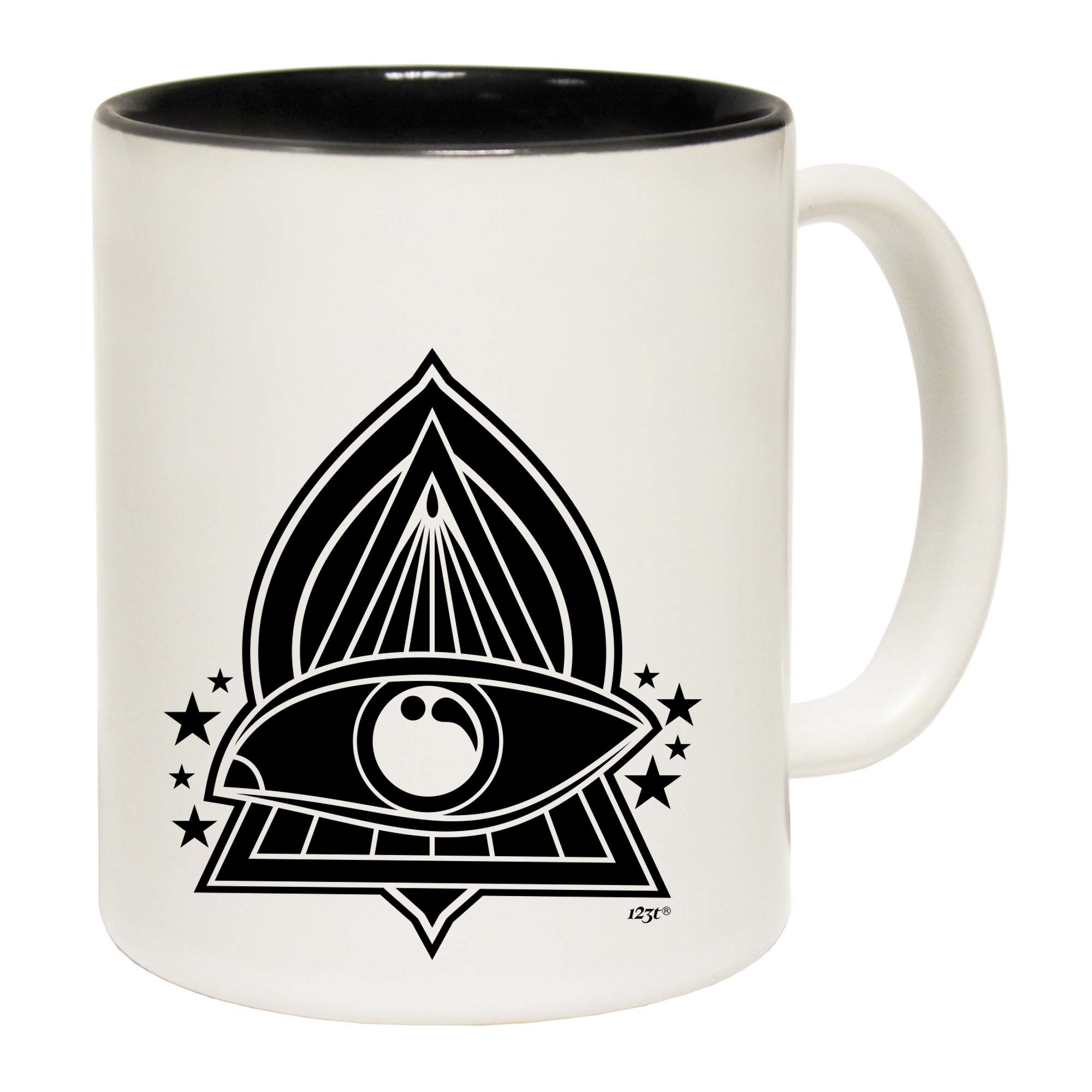 Festival Triangle Eye White - Funny Coffee Mug Cup