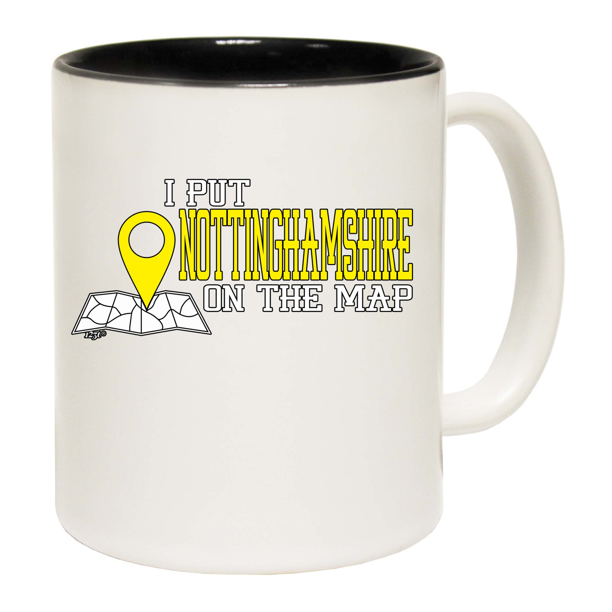 Put On The Map Nottinghamshire - Funny Coffee Mug