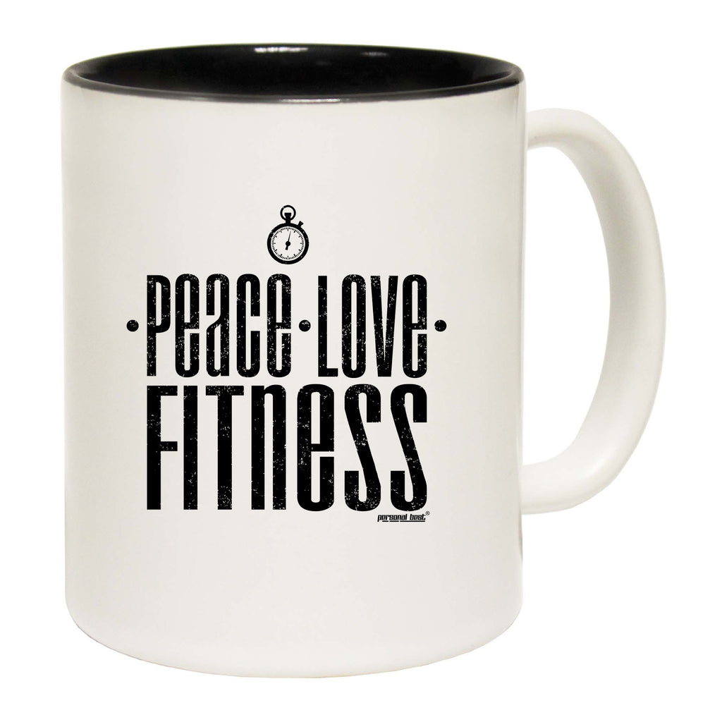 Pb Peace Love Fitness - Funny Coffee Mug