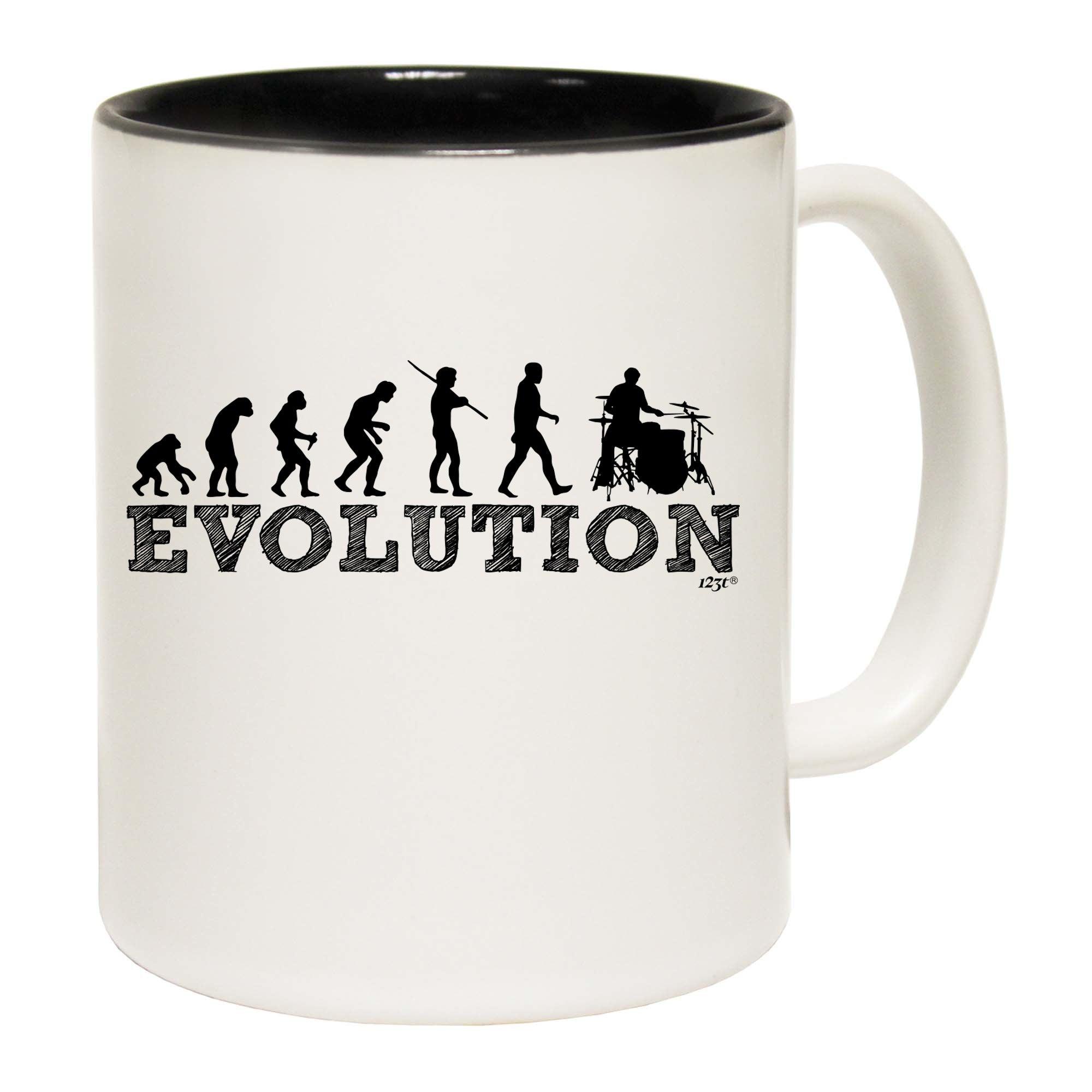 Evolution Drummer - Funny Coffee Mug Cup