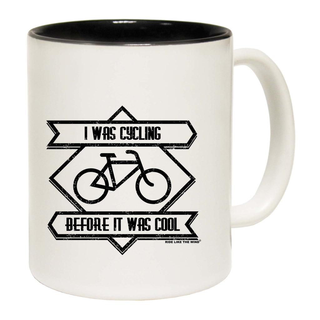 Rltw Square I Was Cycling Before It Was Cool - Funny Coffee Mug