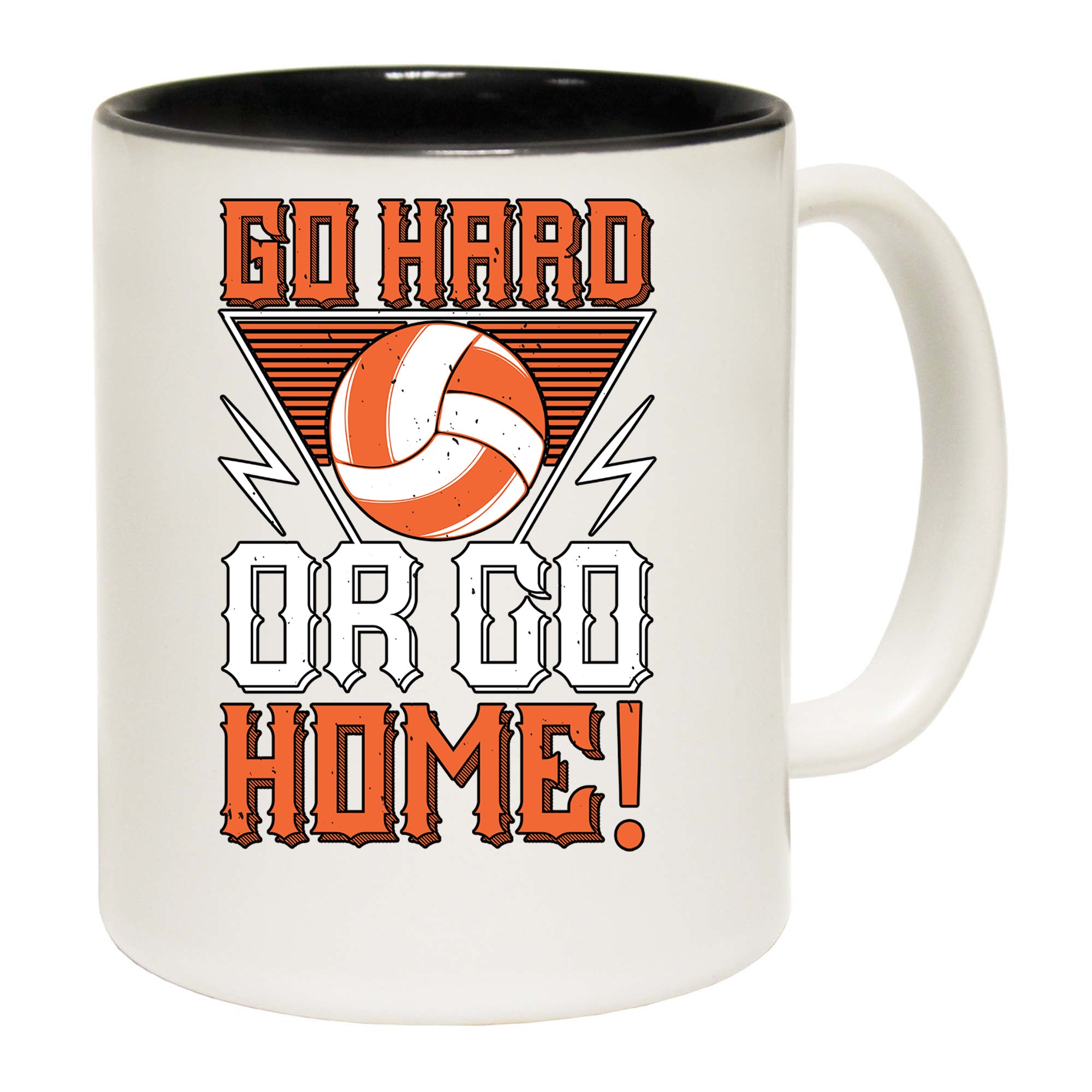 Volleyball Go Hard Or Go Home - Funny Coffee Mug