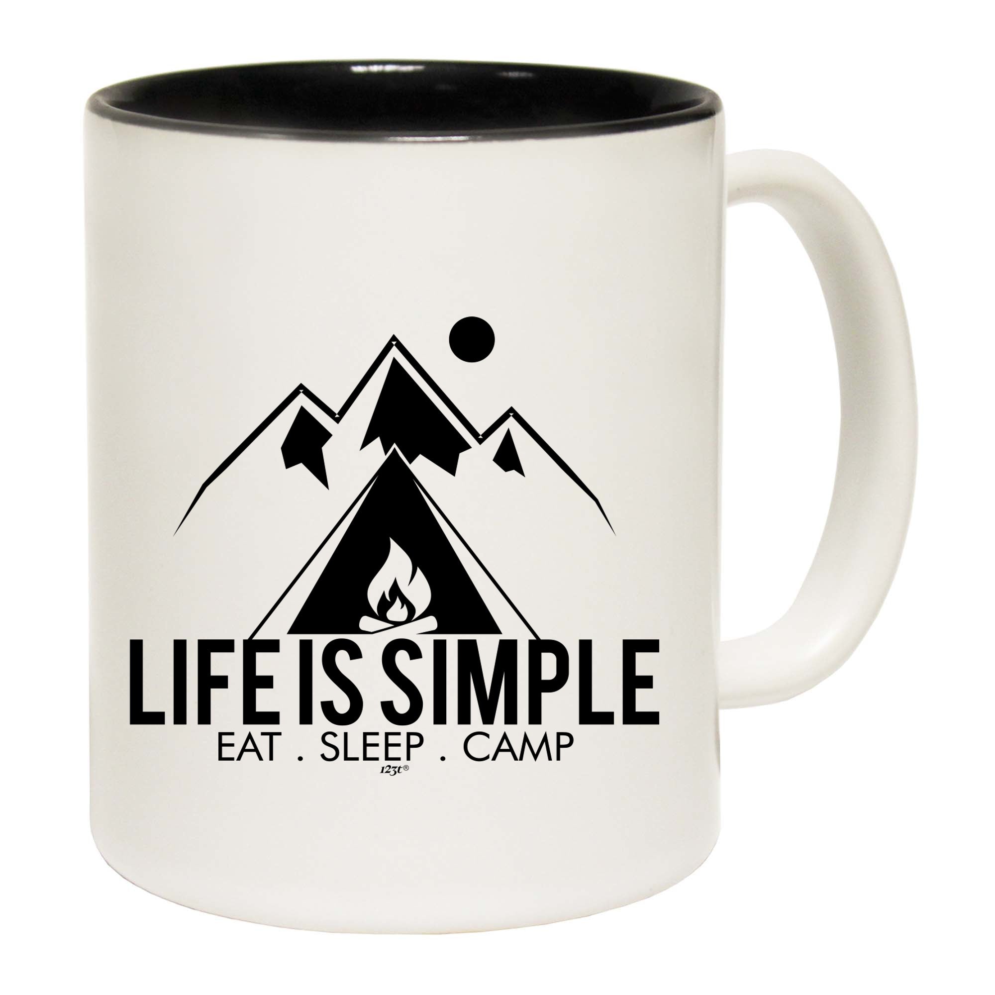 Life Is Simple Eat Sleep Camp - Funny Coffee Mug