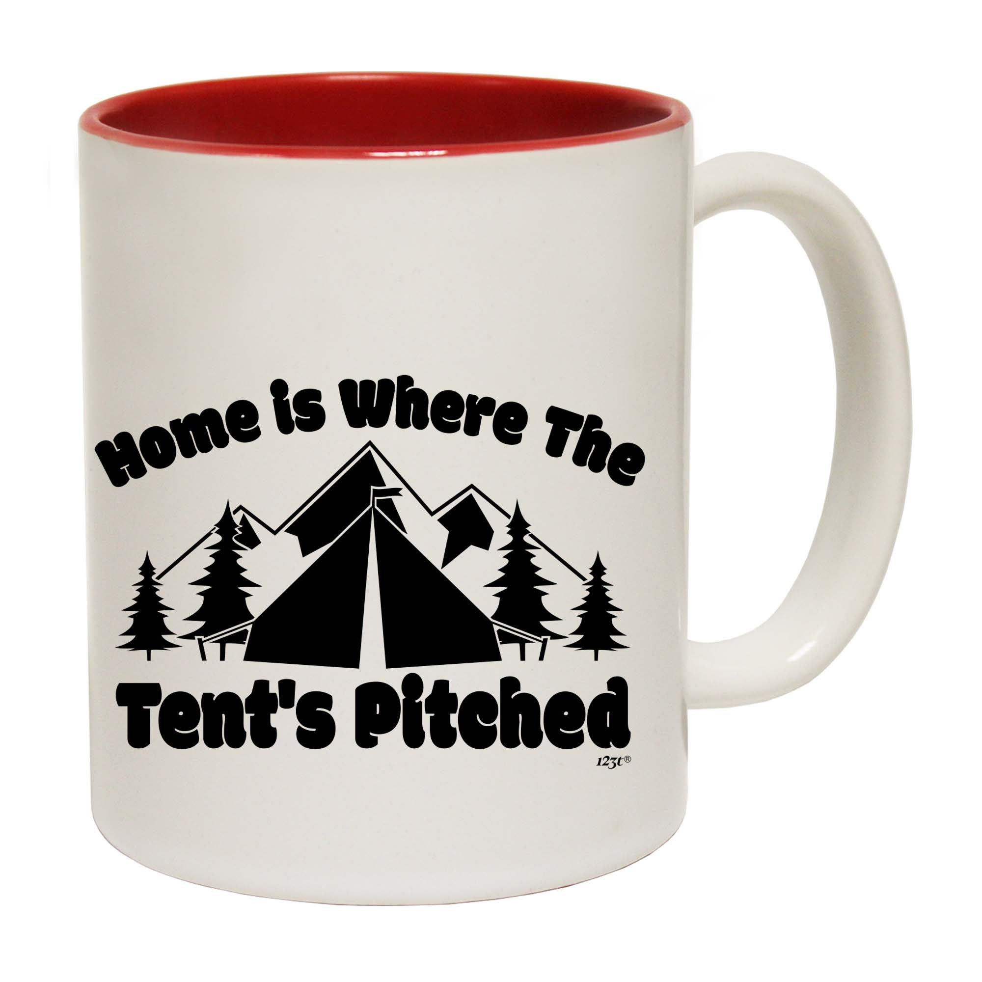 Camping Home Is Where The Tents Pitched - Funny Coffee Mug Cup