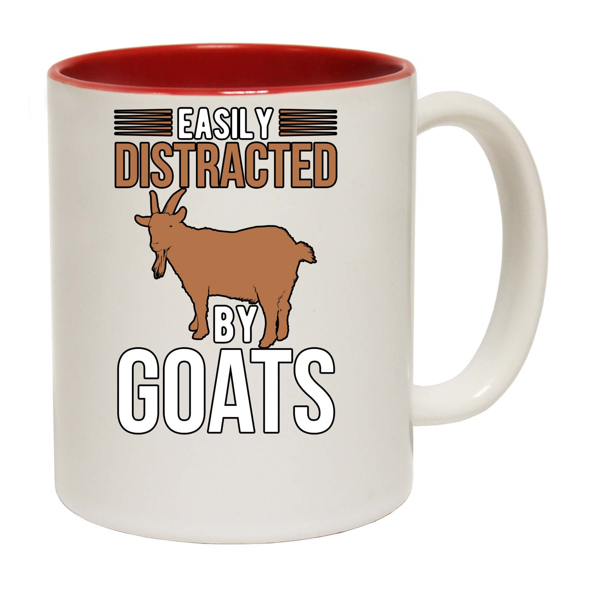 Goats Easily Distracted By Goats - Funny Coffee Mug