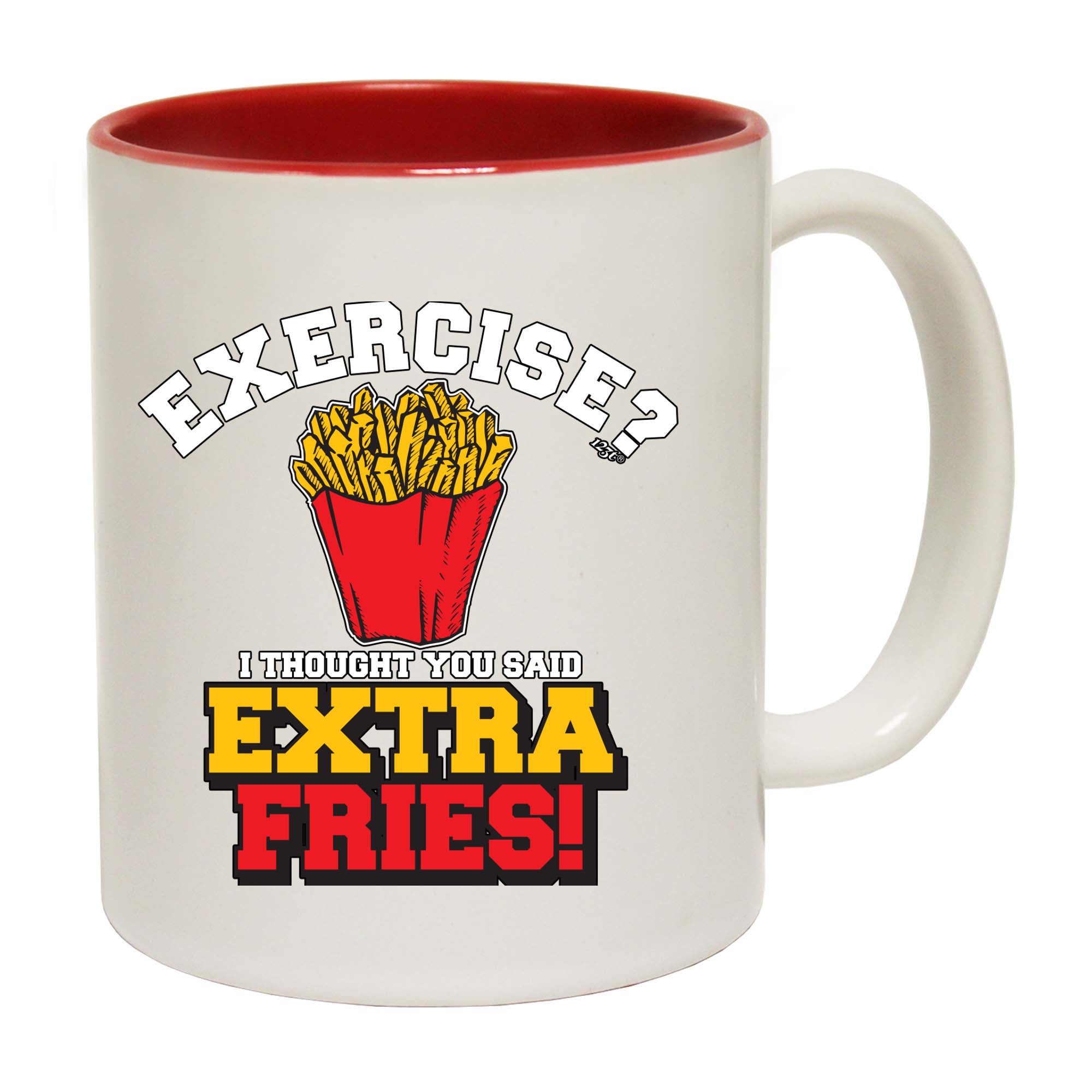 Extra Fries Exercise - Funny Coffee Mug Cup
