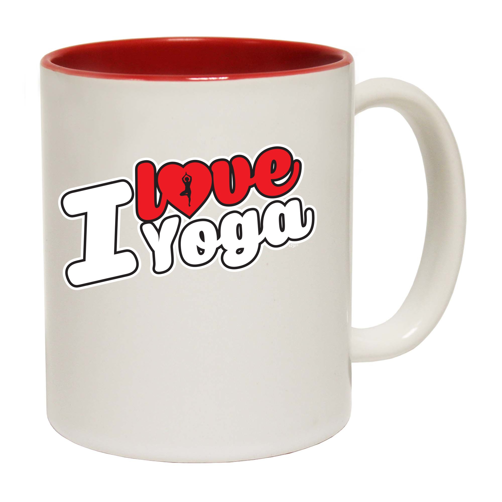 Love Yoga Stencil - Funny Coffee Mug
