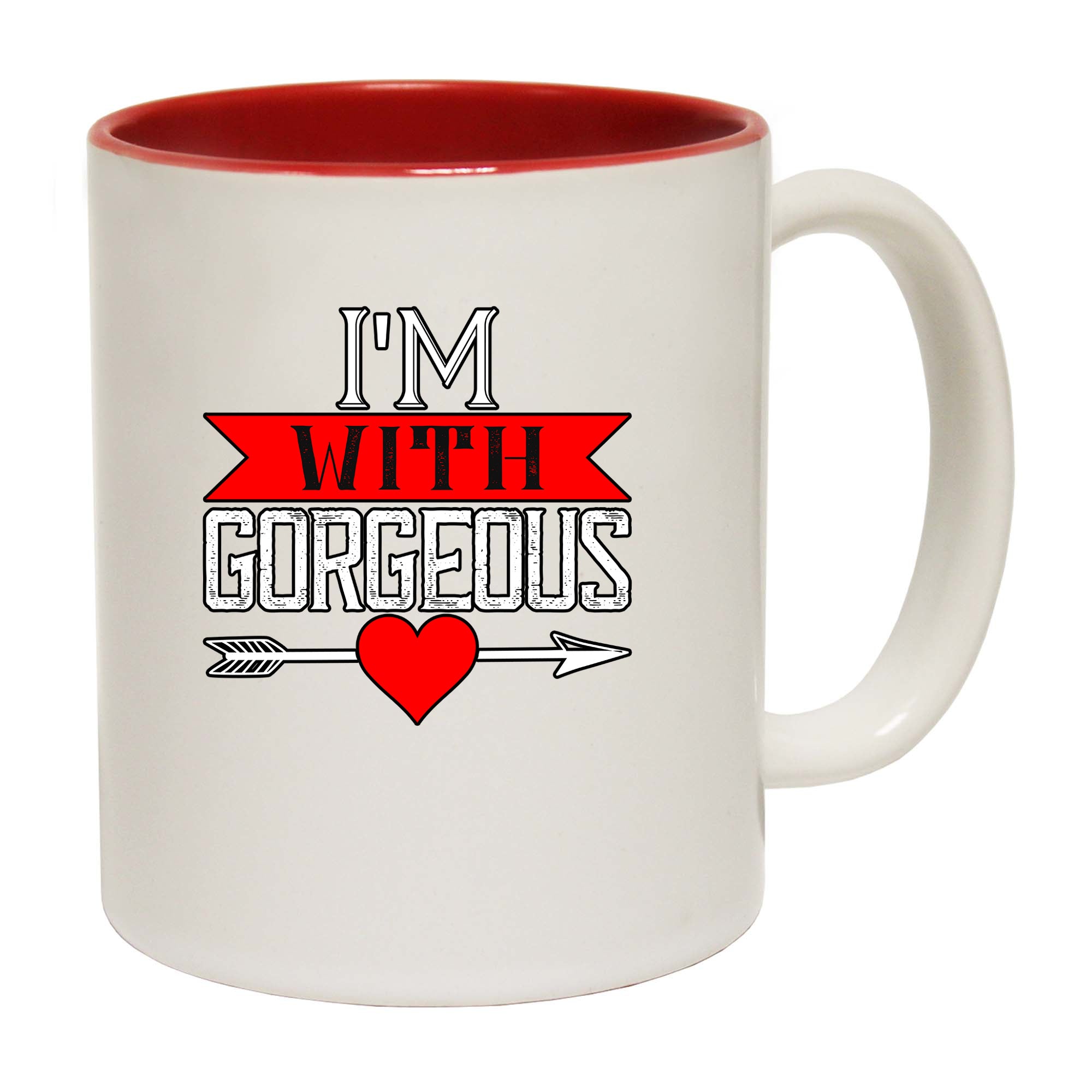 I Am With Gorgeous - Funny Coffee Mug