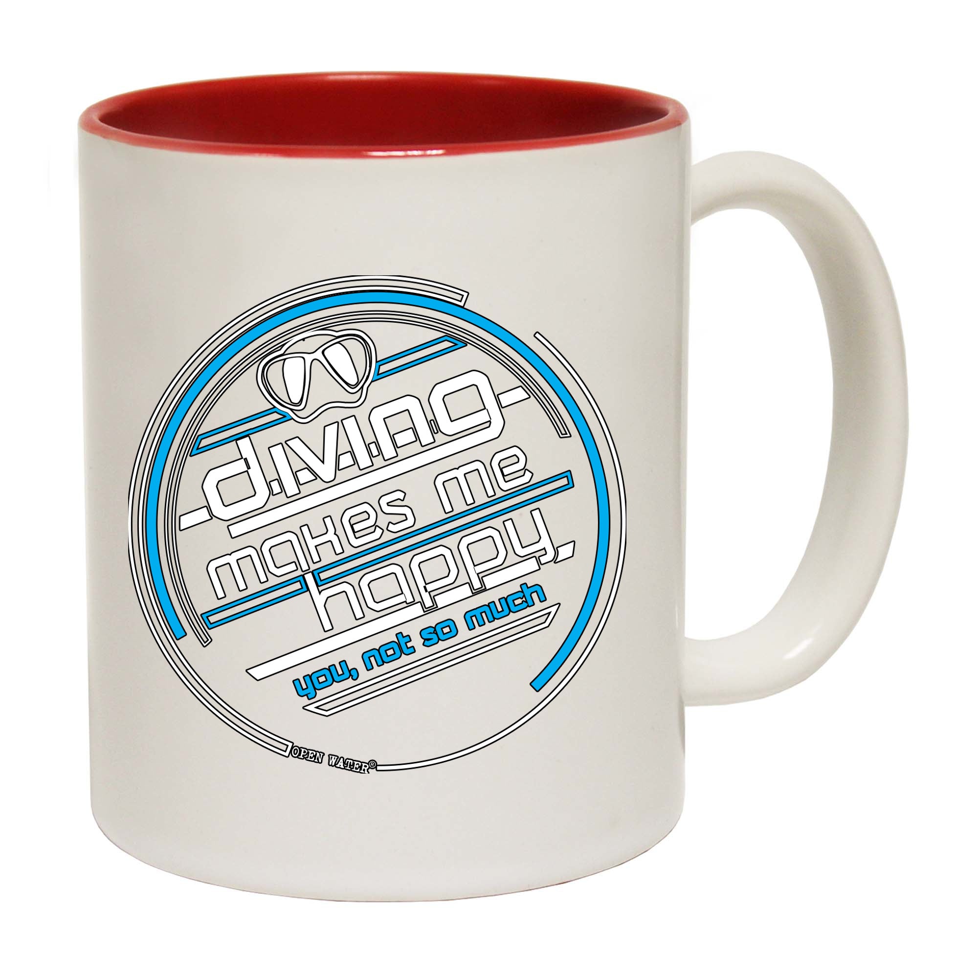 Ow Diving Makes Me Happy - Funny Coffee Mug