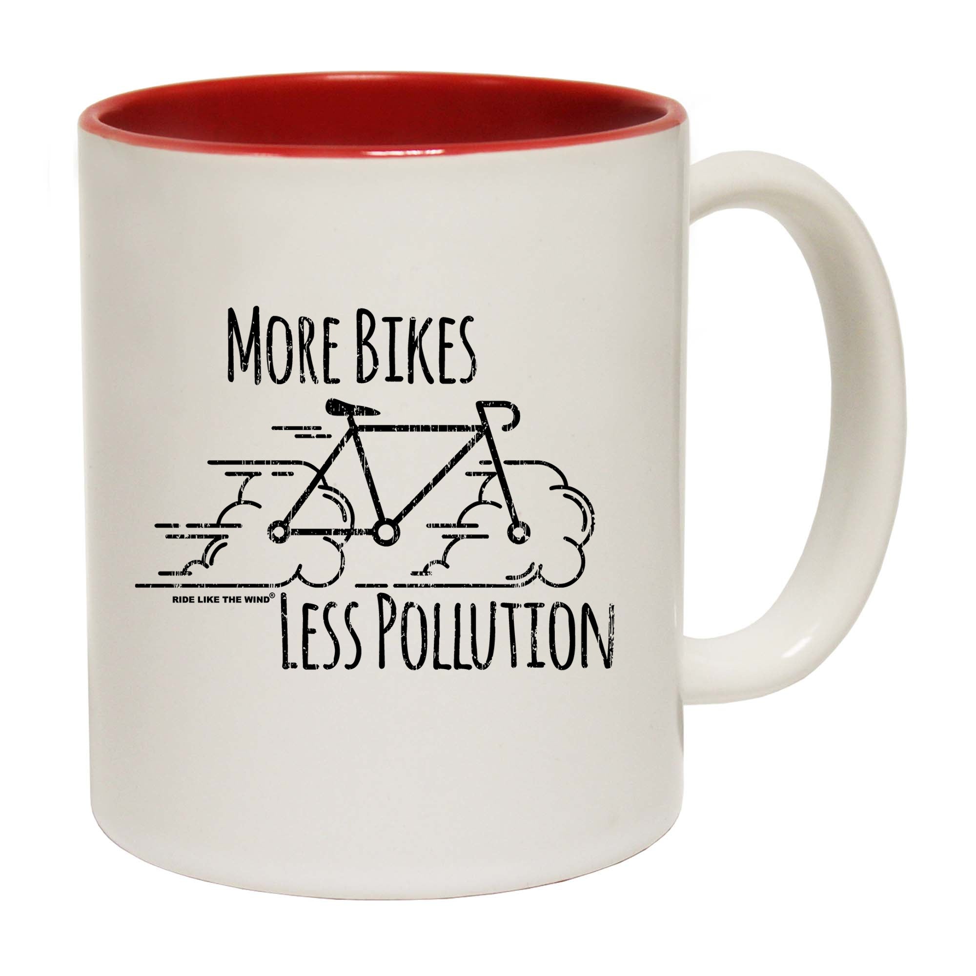 More Bikes Less Pollution - Funny Coffee Mug
