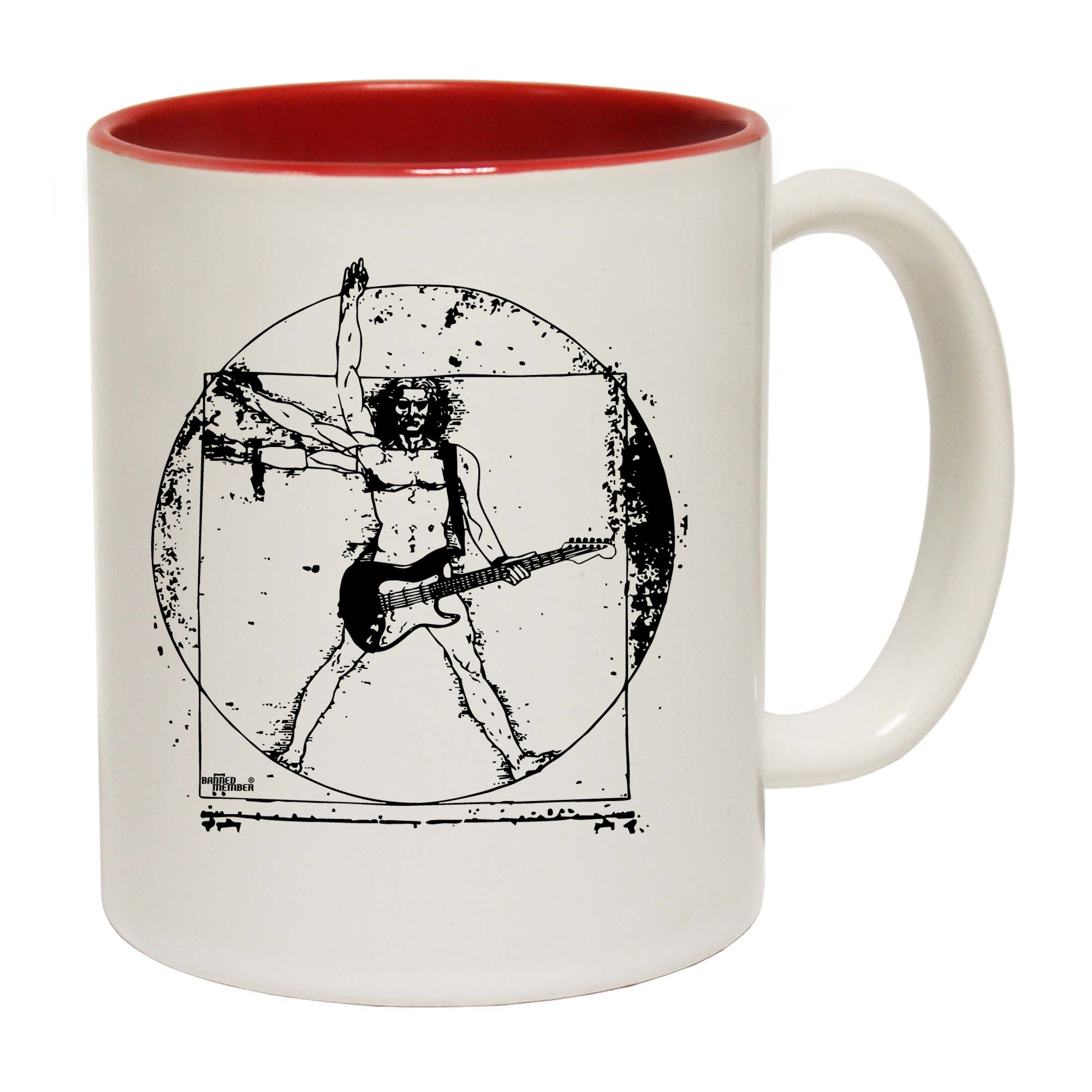 Leonardo Guitar Black - Funny Coffee Mug