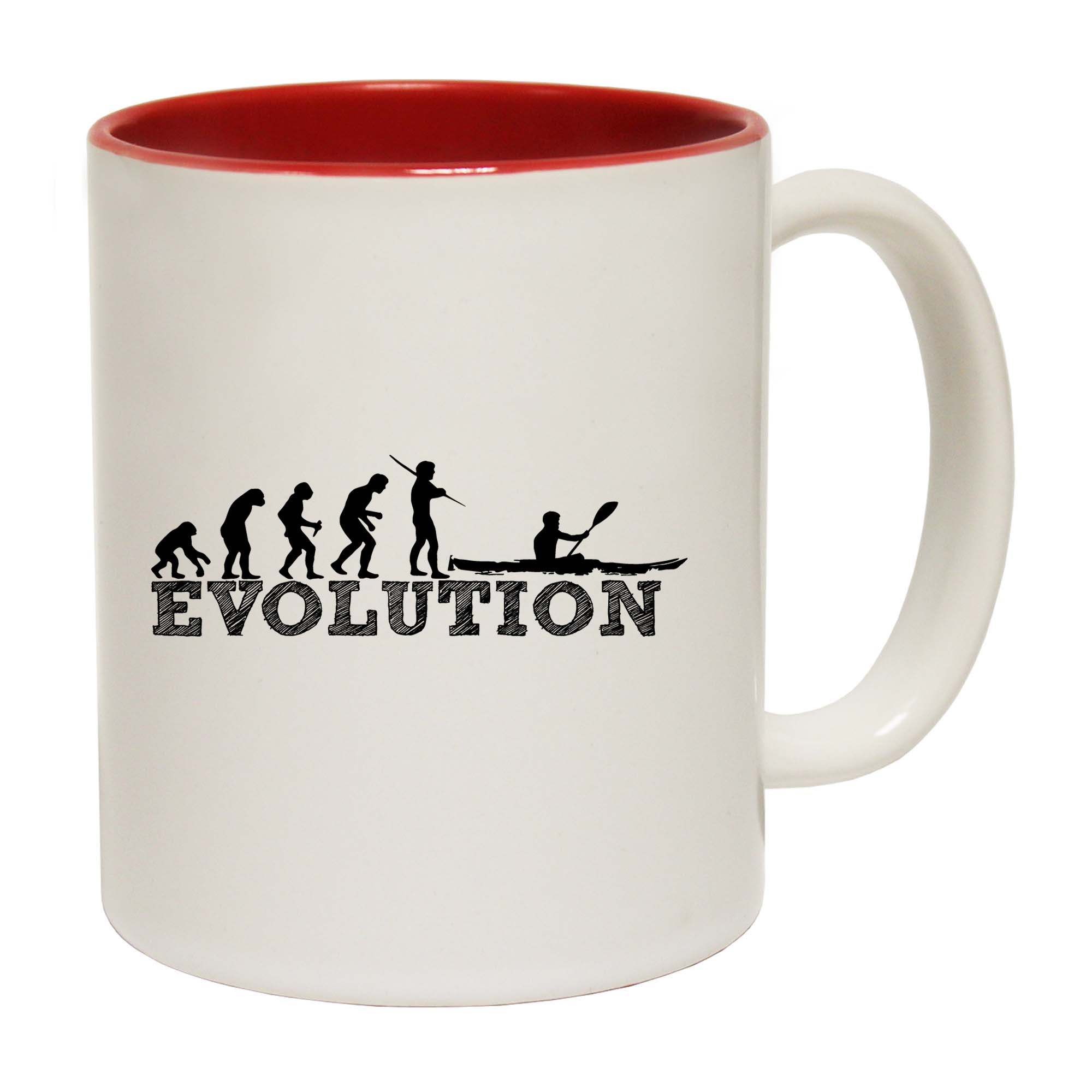 Evolution Kayak - Funny Coffee Mug
