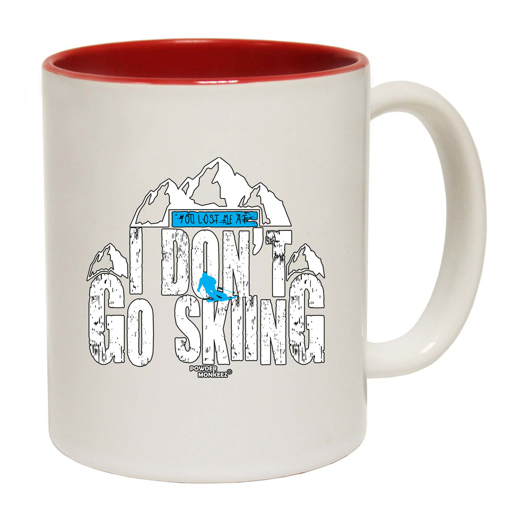 Pm You Lost Me At I Dont Go Skiing - Funny Coffee Mug