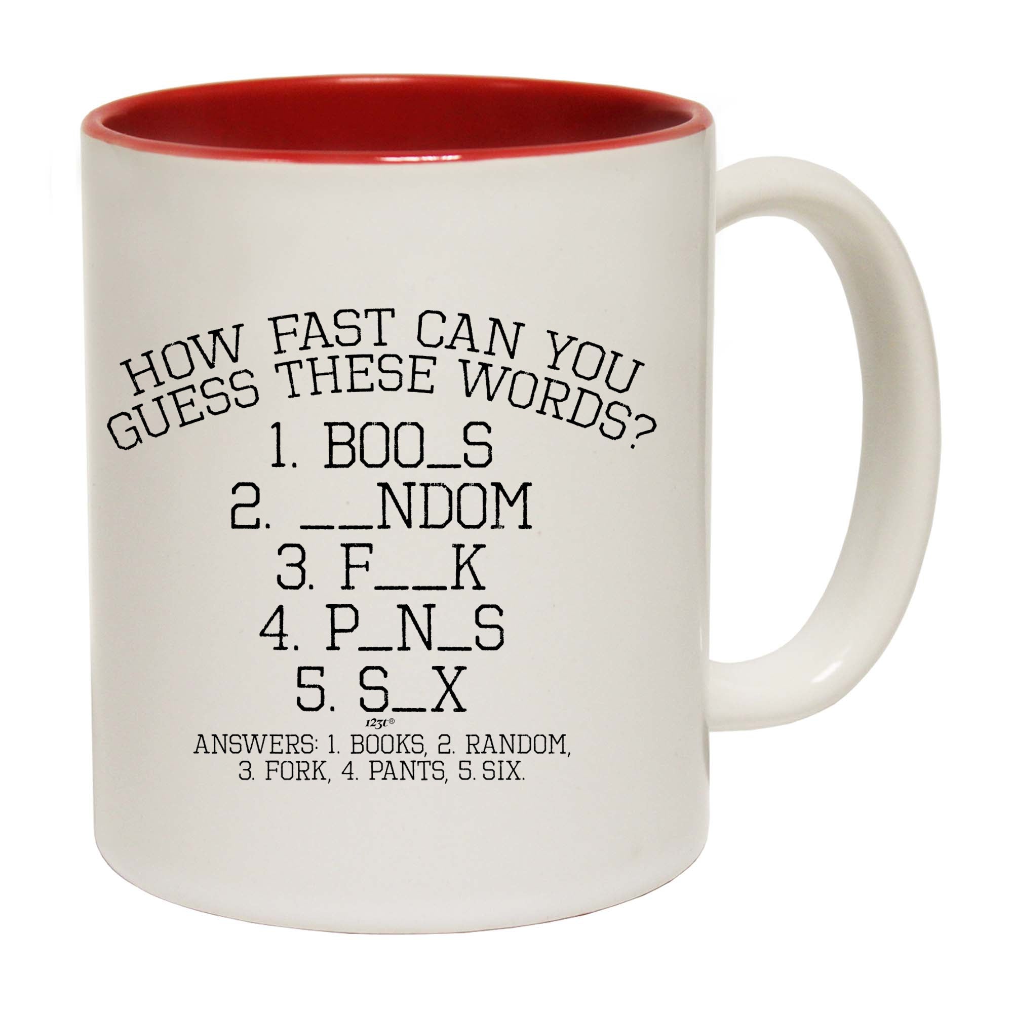 Guess These Words - Funny Coffee Mug Cup