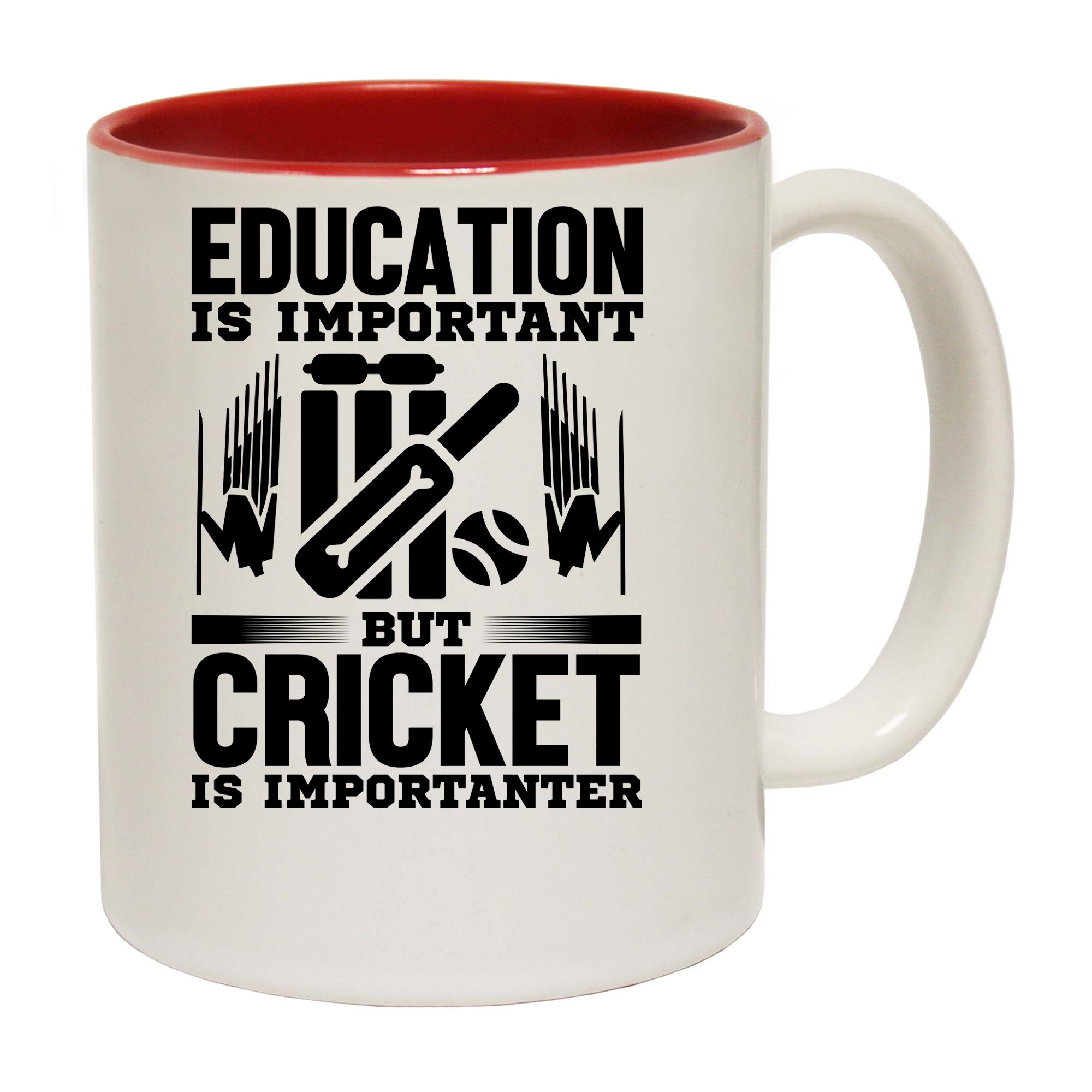 Cricket Education Is Important Is Importanter - Funny Coffee Mug