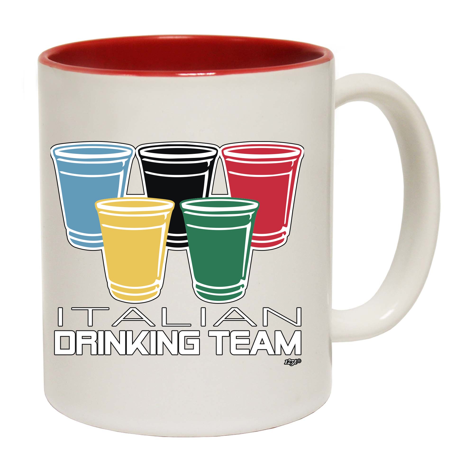 Italian Drinking Team Glasses - Funny Coffee Mug Cup