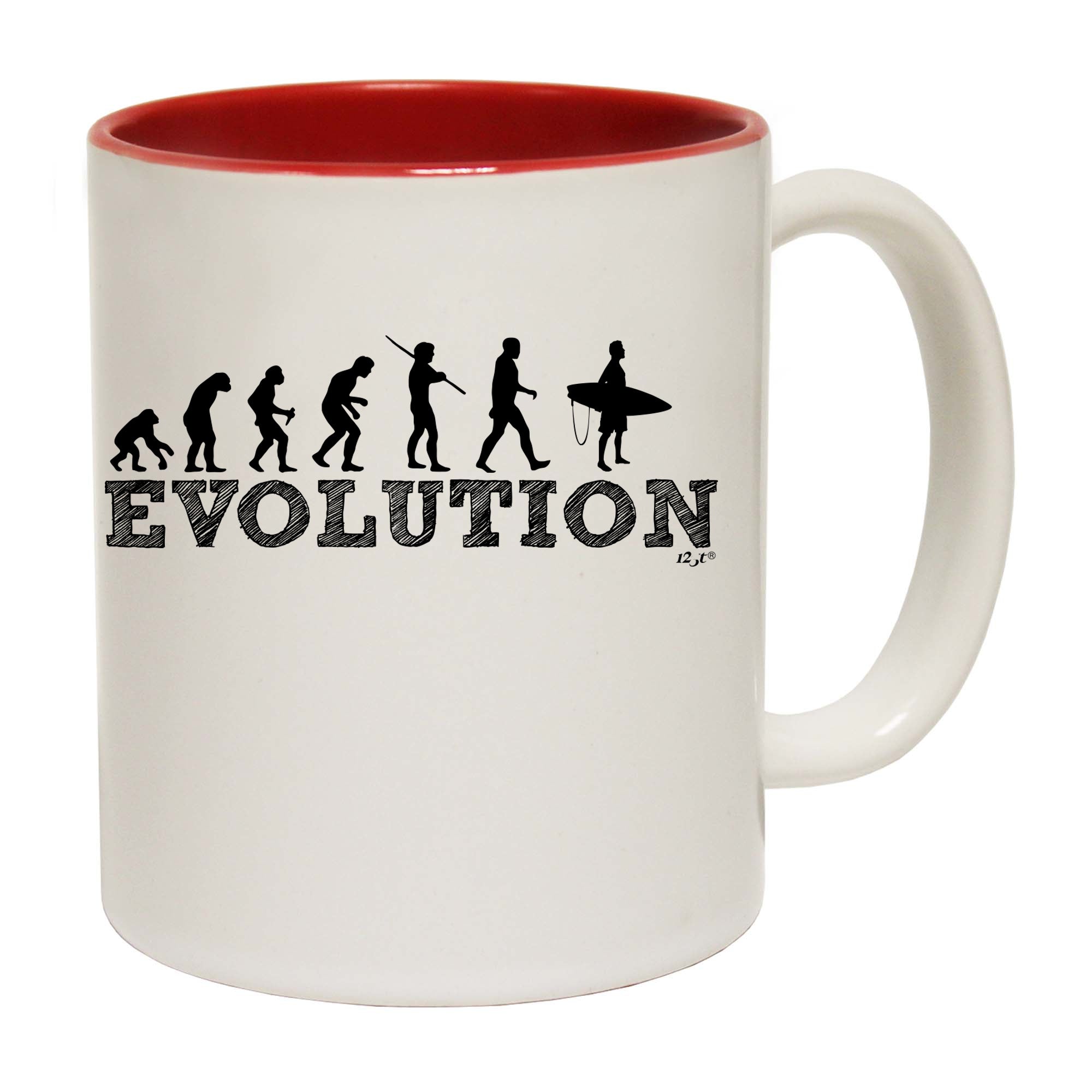 Evolution Surf - Funny Coffee Mug Cup