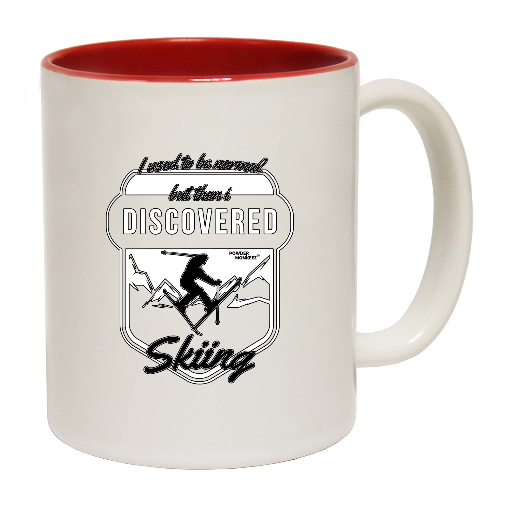 Pm I Used To Be Normal Skiing - Funny Coffee Mug