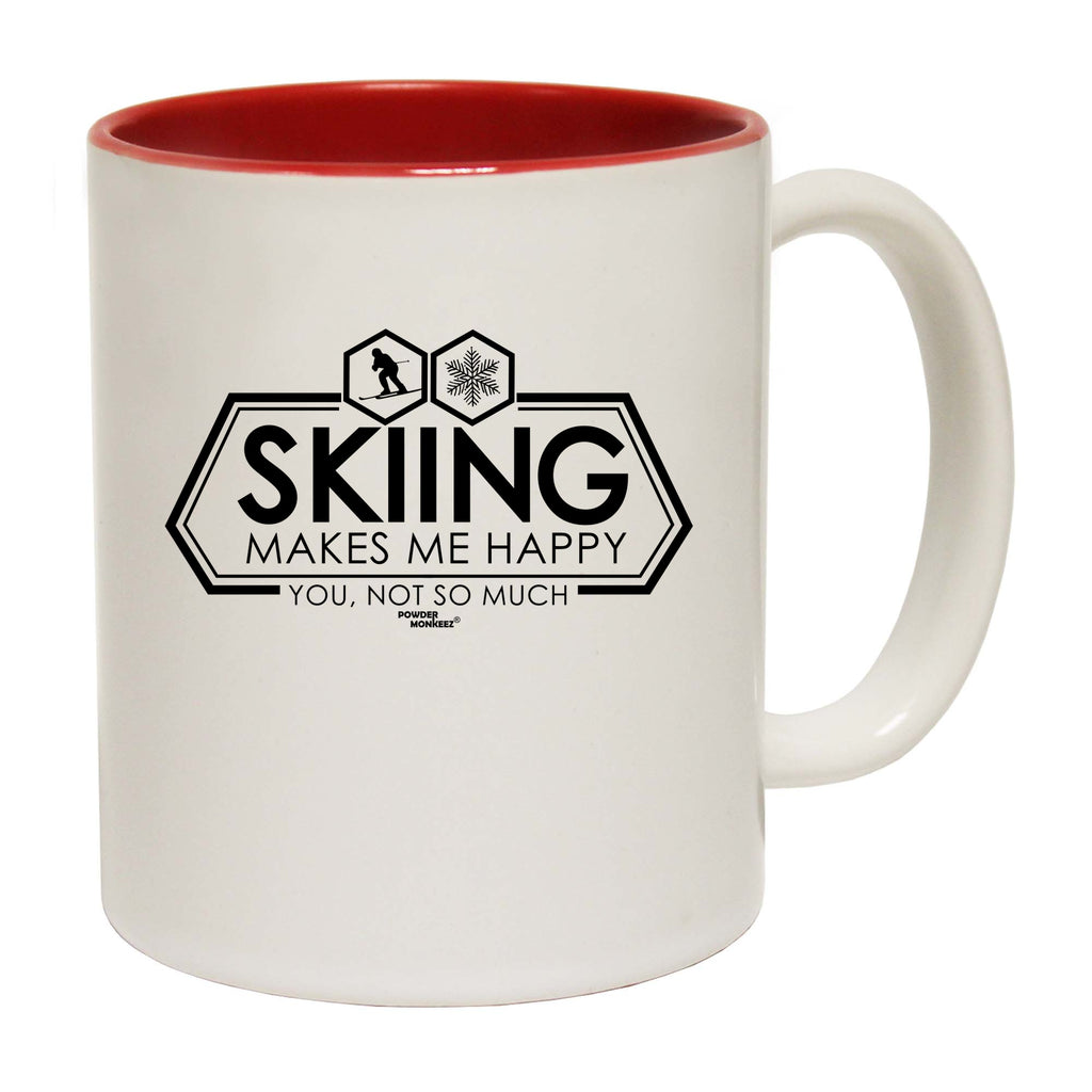 Pm Skiing Makes Me Happy - Funny Coffee Mug