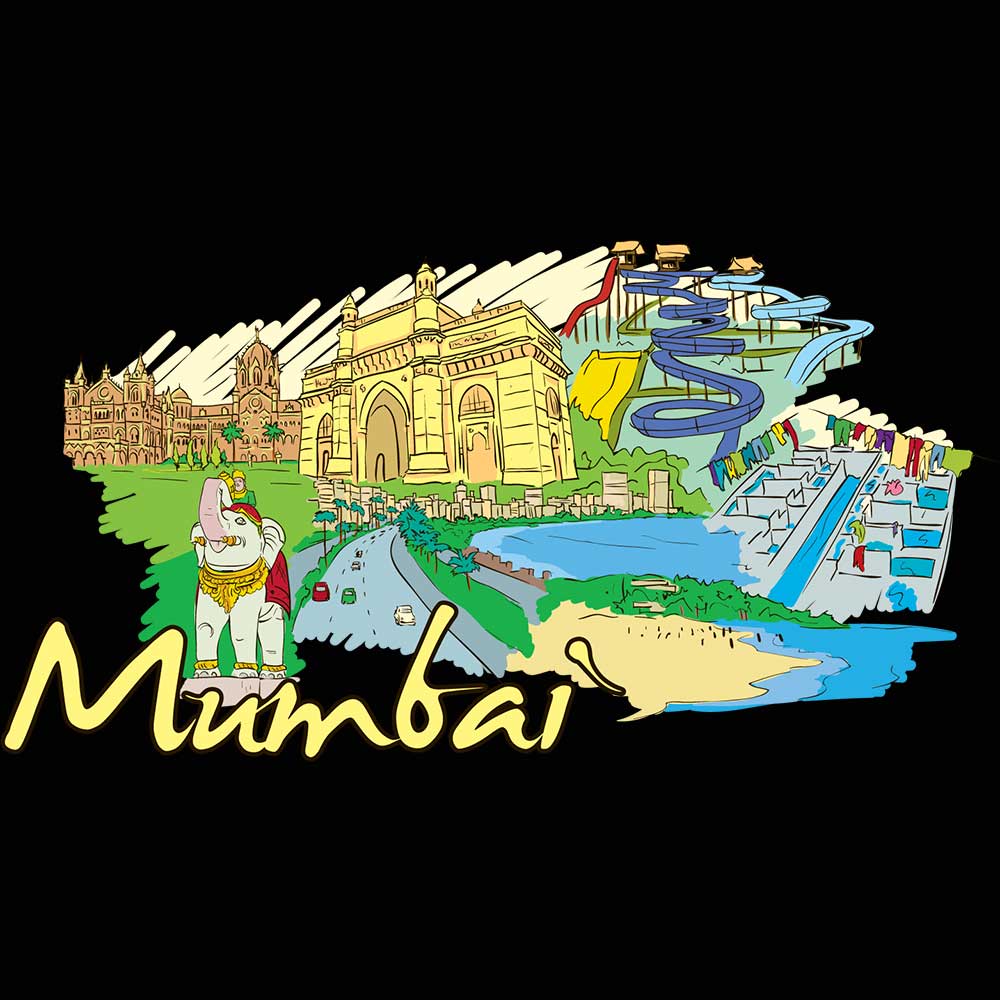 Mumbai India Country Flag Destination - Mens 123t Funny T-Shirt Tshirts