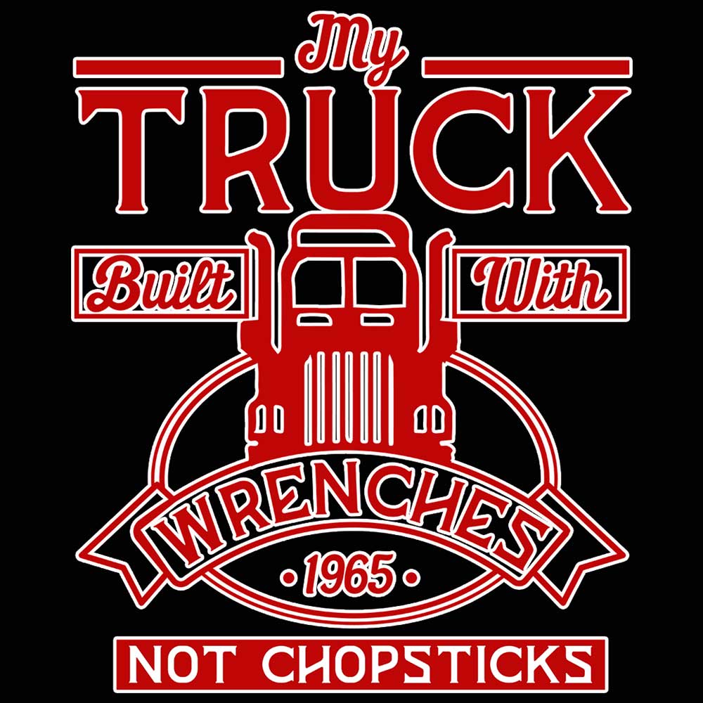 My Truck Built With Wrenches Driver - Mens 123t Funny T-Shirt Tshirts
