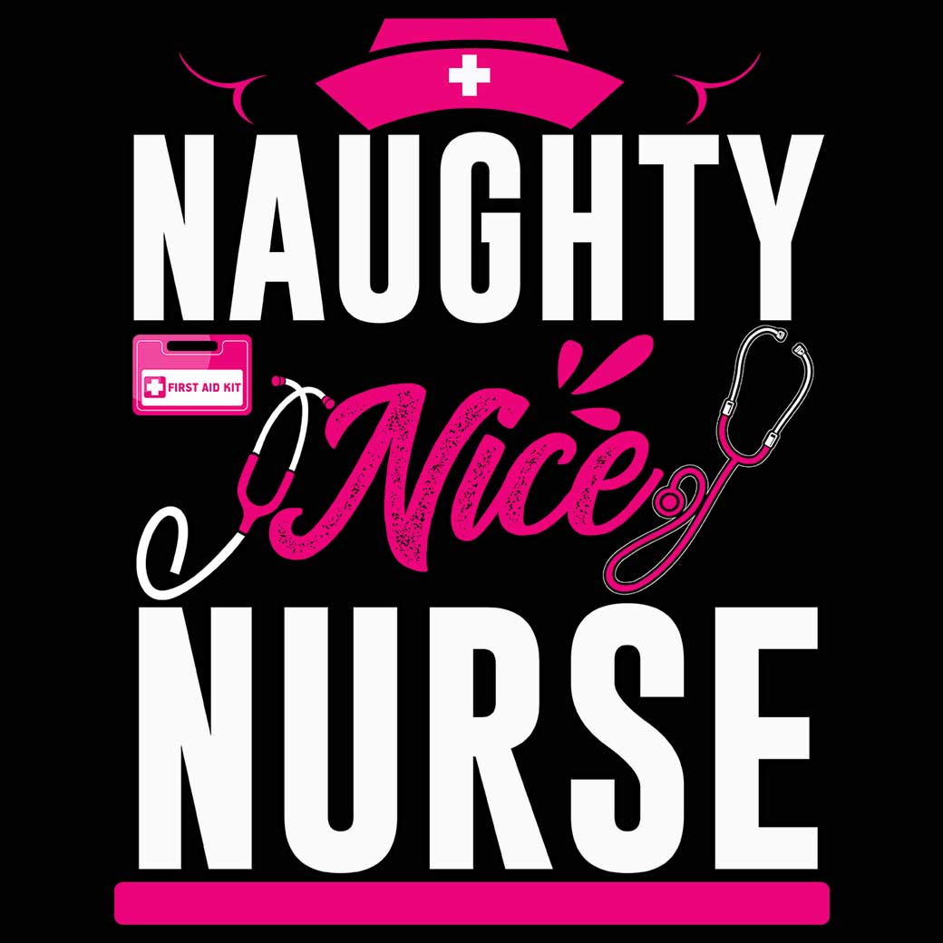 Naughty Nice Nurse - Mens 123t Funny T-Shirt Tshirts