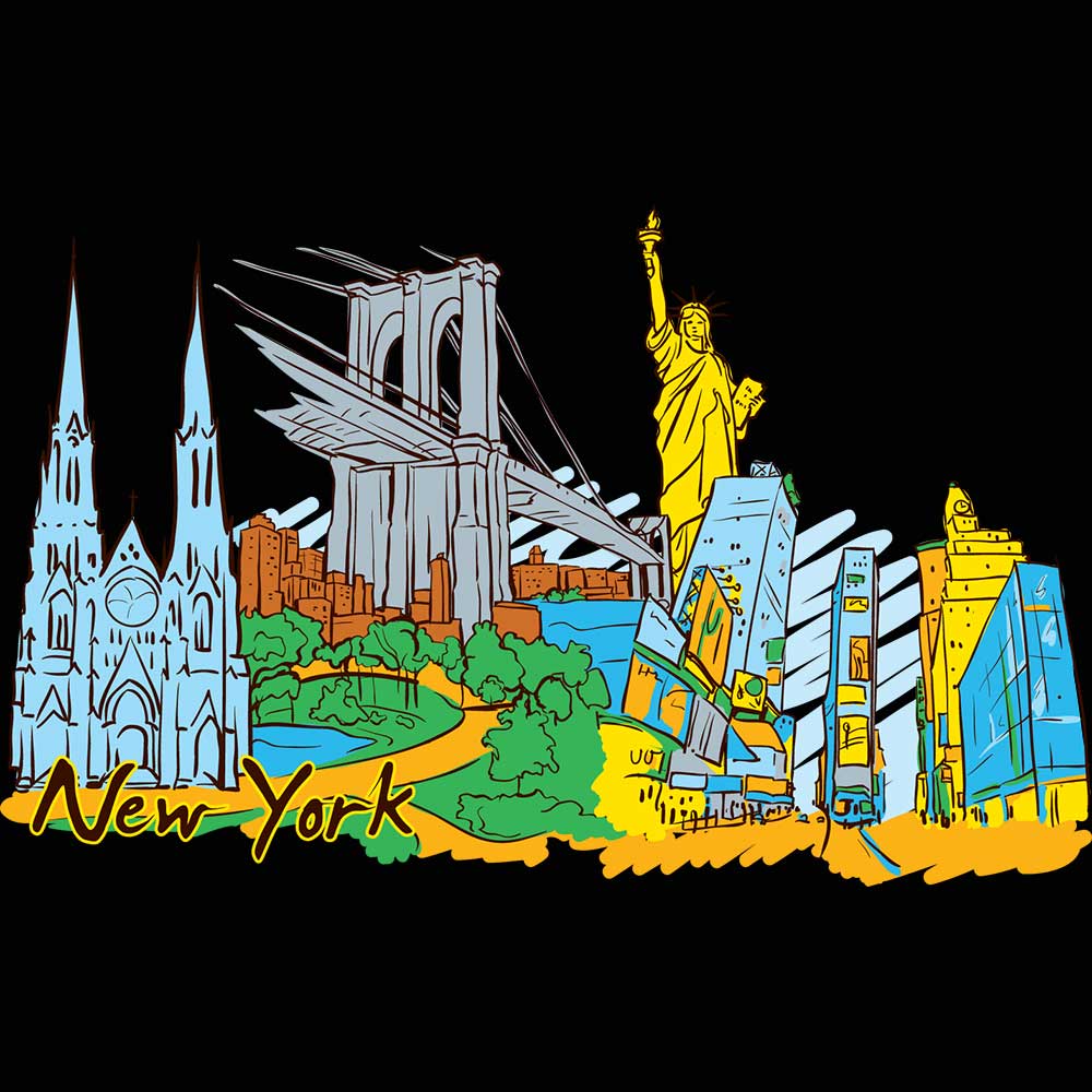 New York Usa Country Flag Destination - Mens 123t Funny T-Shirt Tshirts