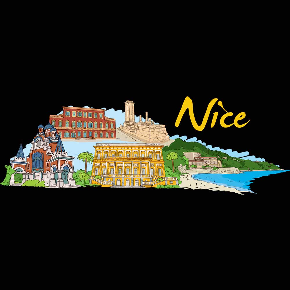 Nice France Country Flag Destination - Mens 123t Funny T-Shirt Tshirts