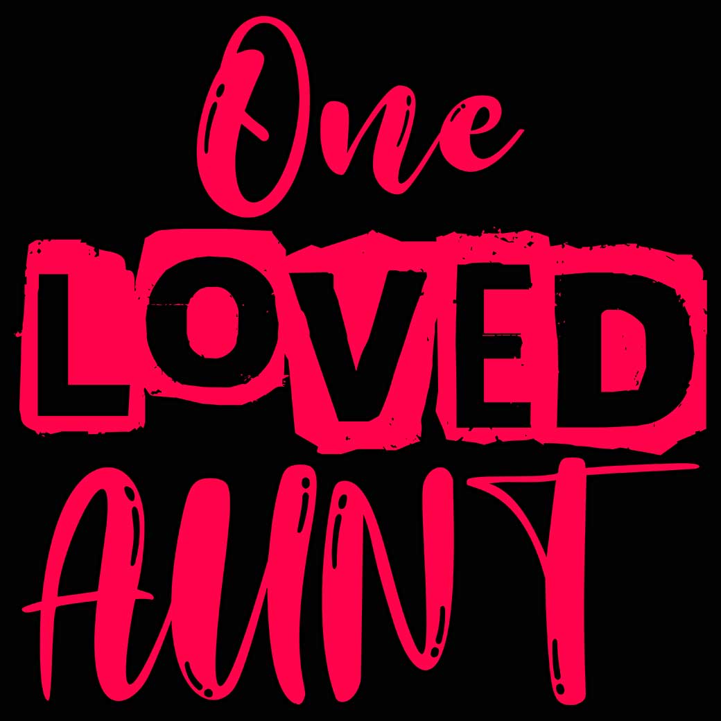 One Loved Aunt Auntie - Mens 123t Funny T-Shirt Tshirts