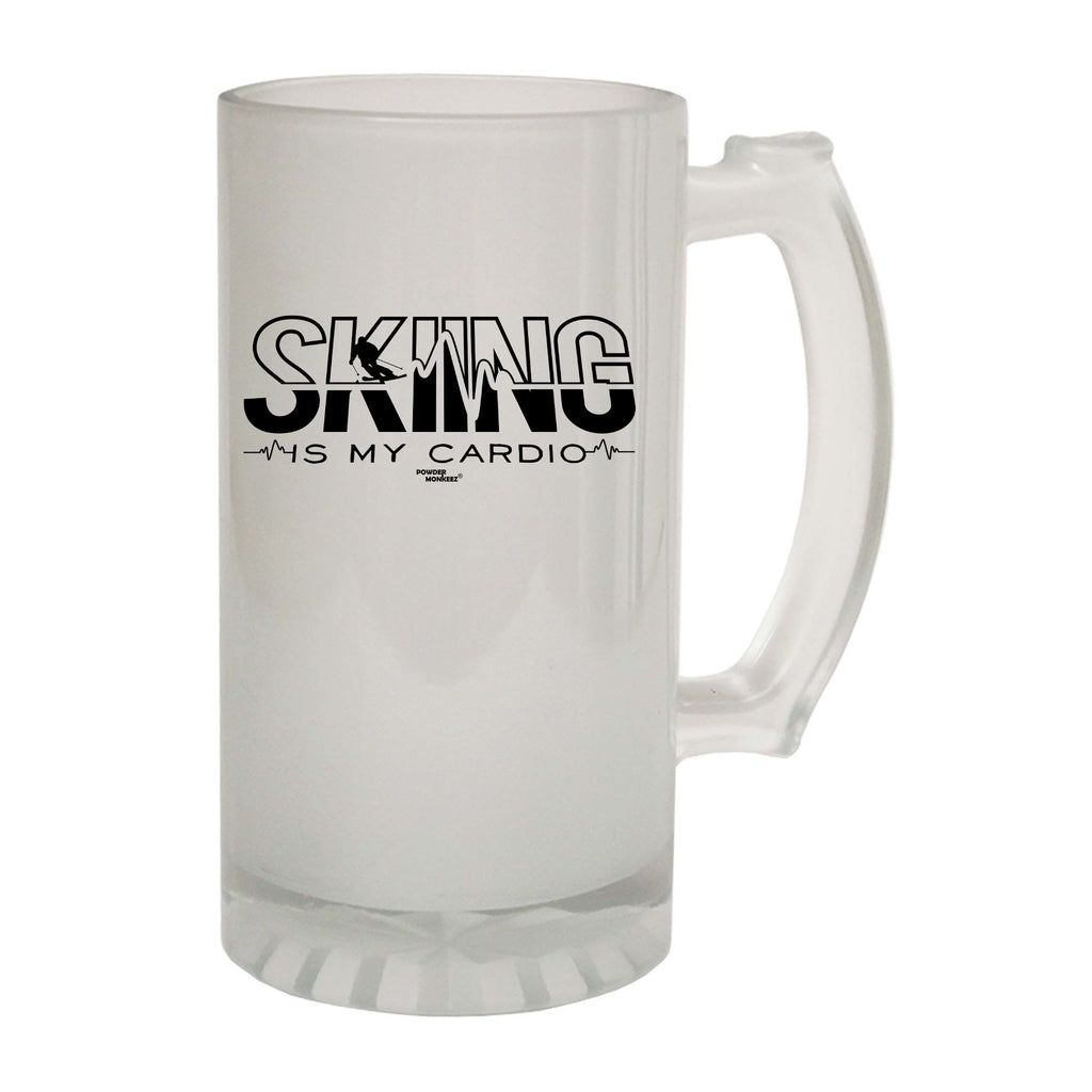 Pm Skiing Is My Cardio - Funny Beer Stein