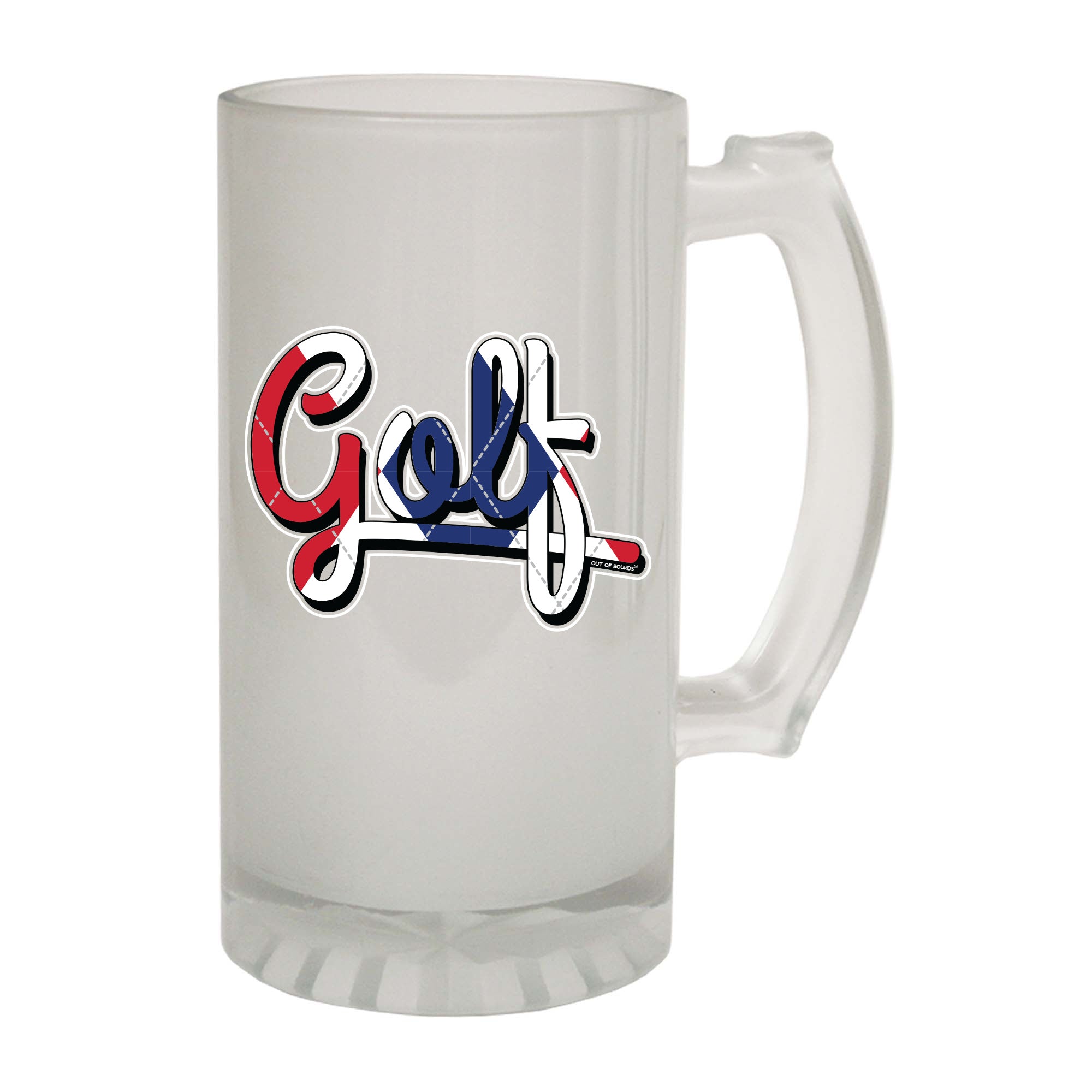 Oob Golf Argyle Pattern - Funny Beer Stein