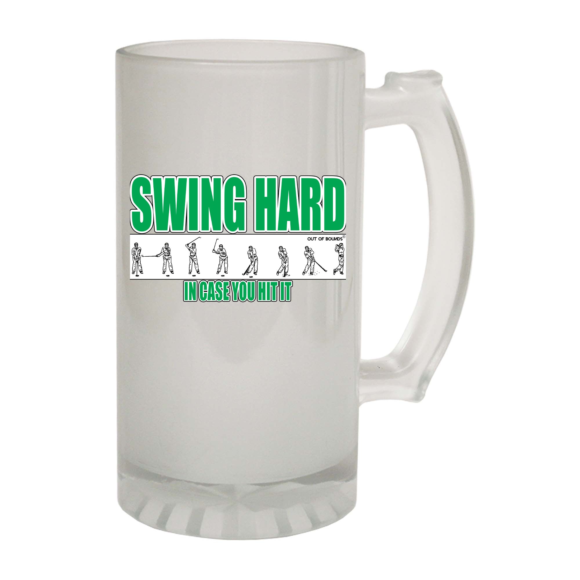 Oob Swing Hard In Case You Hit It - Funny Beer Stein