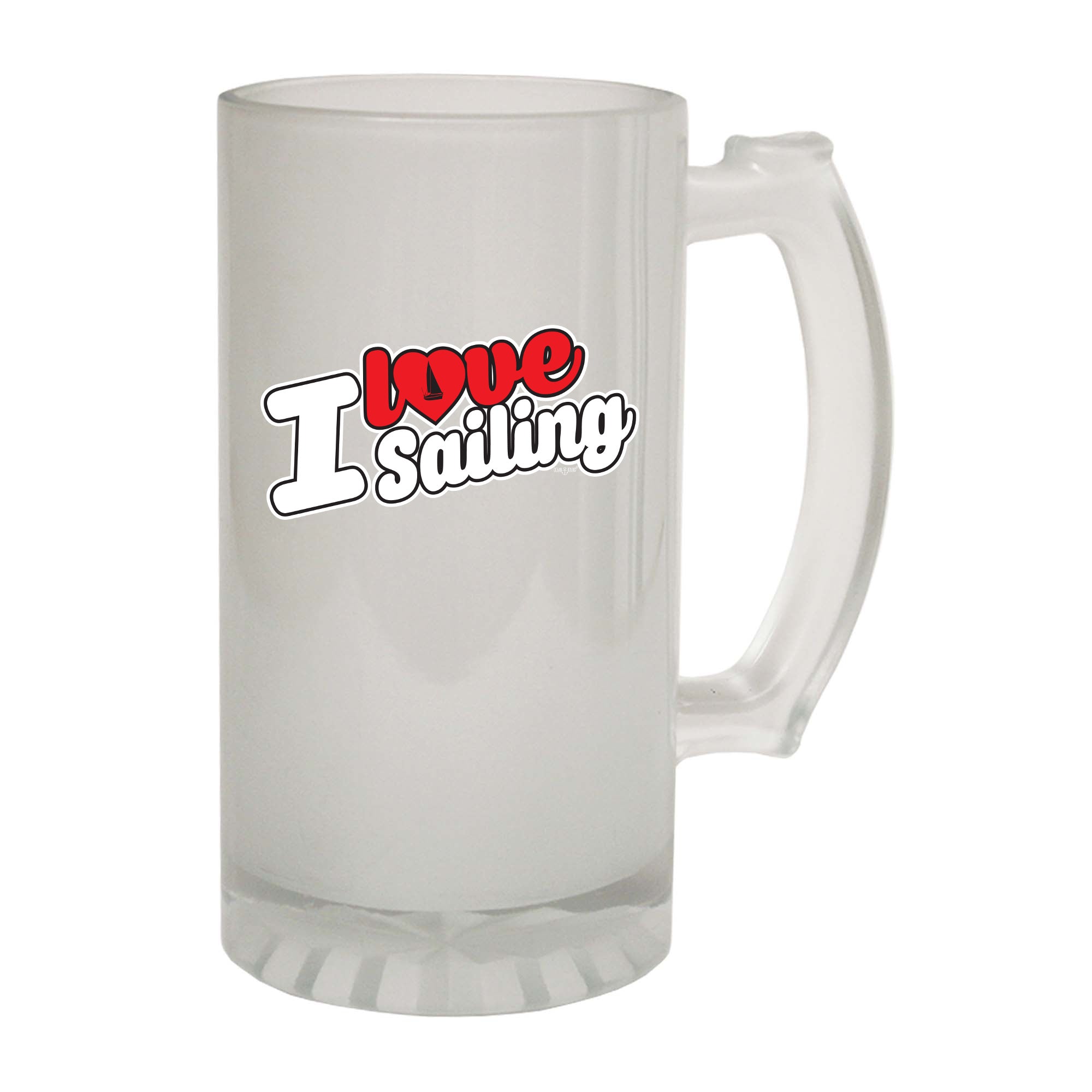 Ob I Love Sailing Stencil - Funny Beer Stein