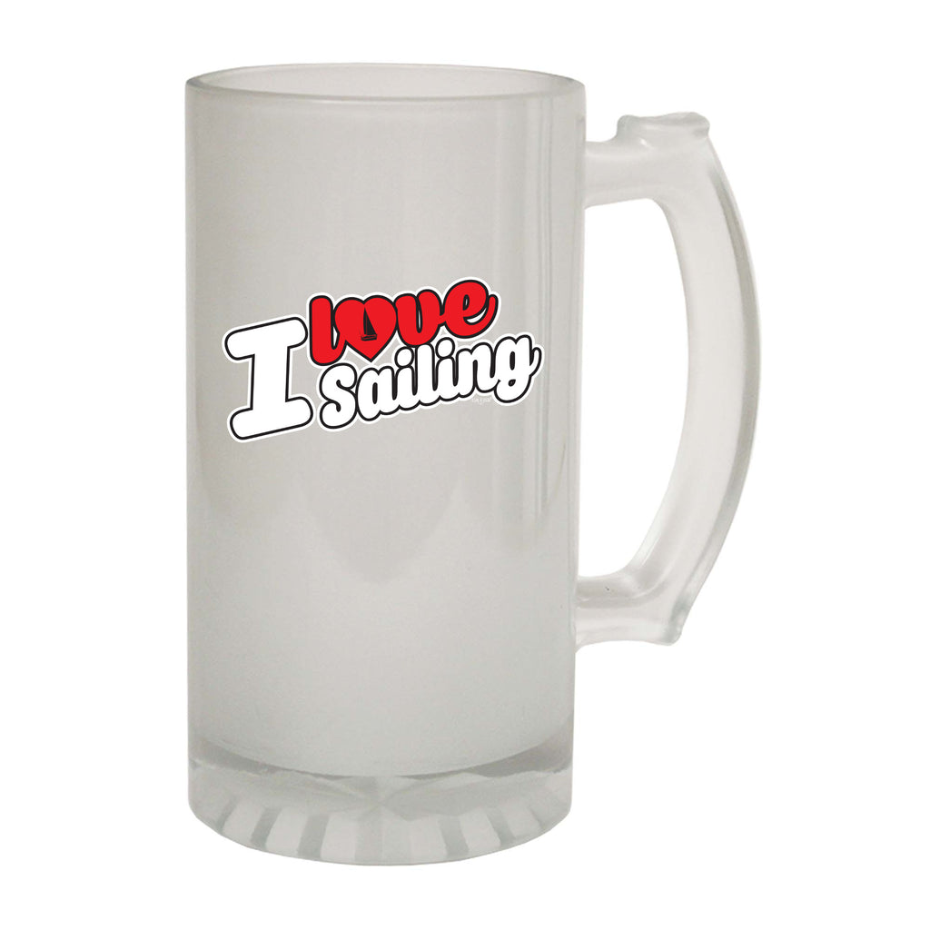 Ob I Love Sailing Stencil - Funny Beer Stein